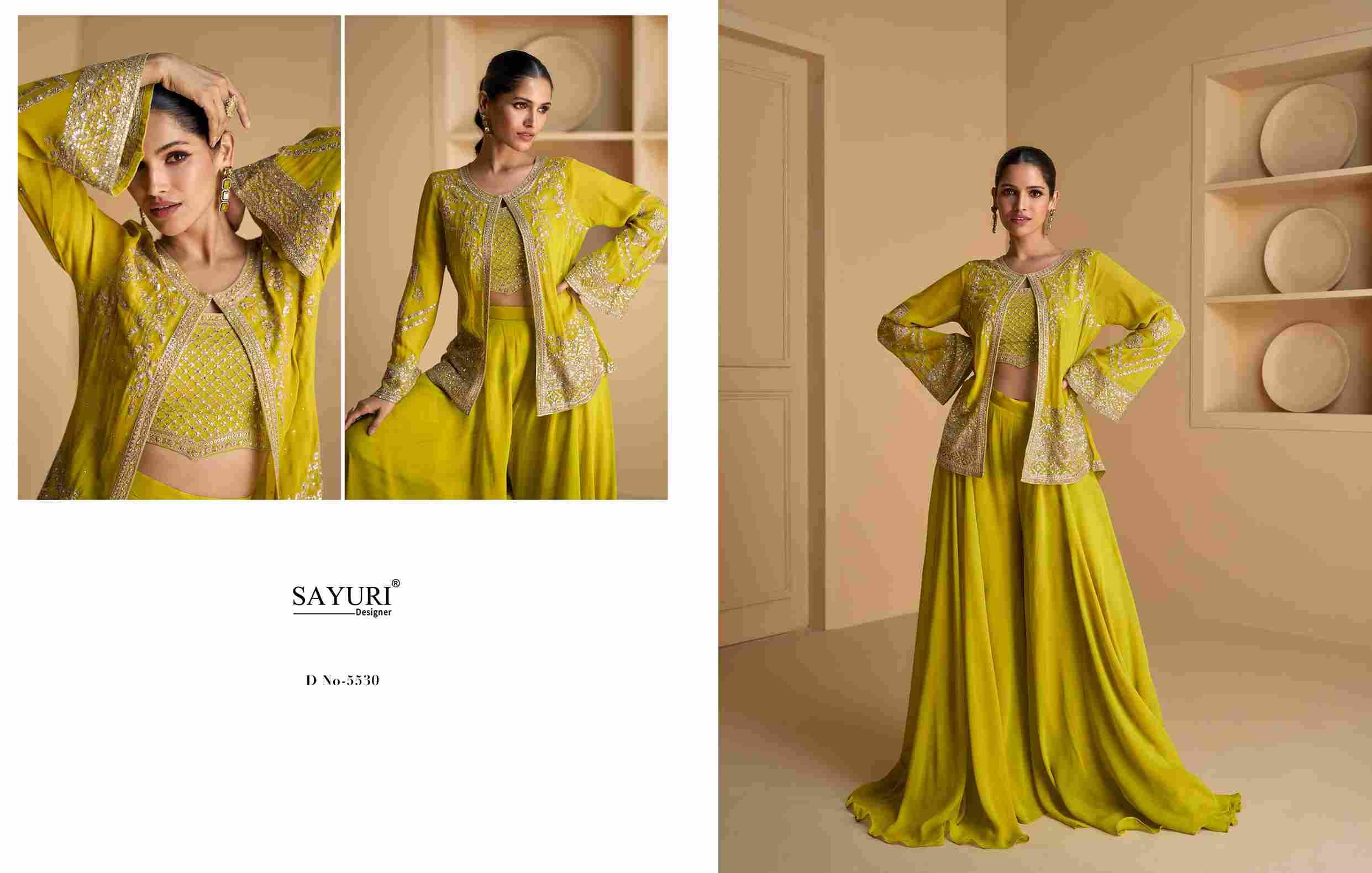 Aarvi By Sayuri 5529 To 5530 Series Designer Stylish Fancy Colorful Beautiful Party Wear & Ethnic Wear Collection Georgette Tops With Bottom At Wholesale Price