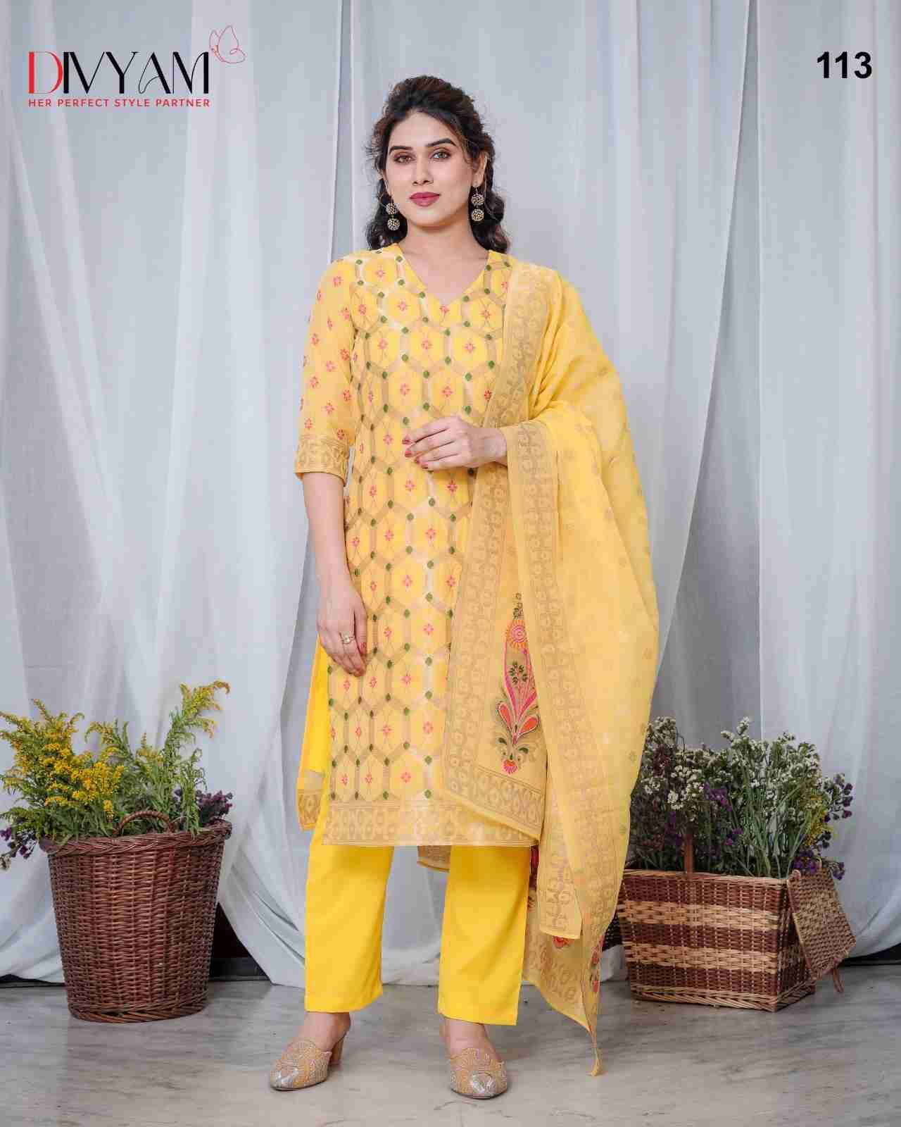 Prachi By Divyam 113 To 120 Series Beautiful Festive Suits Colorful Stylish Fancy Casual Wear & Ethnic Wear Chanderi Cotton Dresses At Wholesale Price