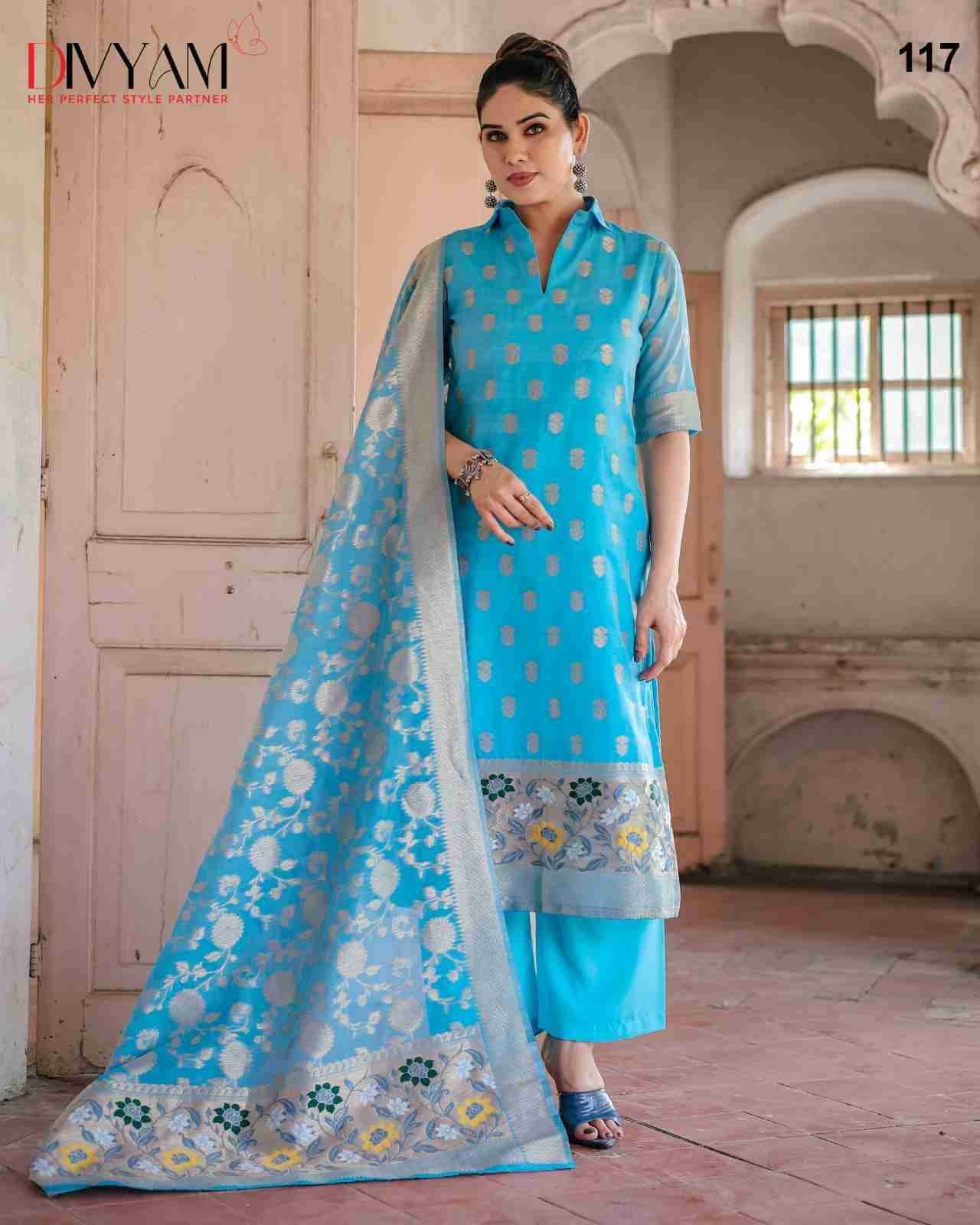 Prachi By Divyam 113 To 120 Series Beautiful Festive Suits Colorful Stylish Fancy Casual Wear & Ethnic Wear Chanderi Cotton Dresses At Wholesale Price