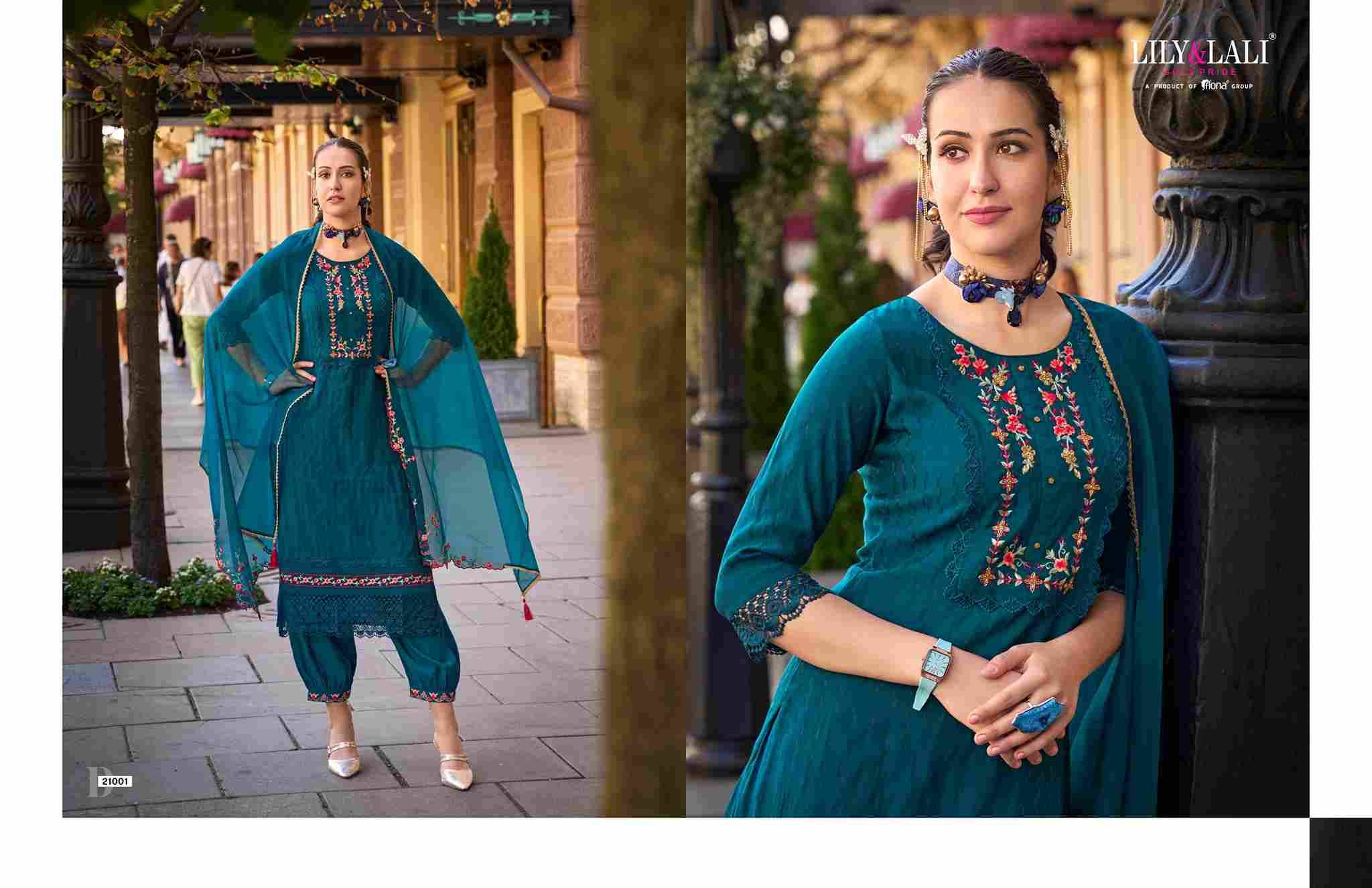 Mehwish By Lily And Lali 21001 To 21006 Series Beautiful Festive Suits Colorful Stylish Fancy Casual Wear & Ethnic Wear Viscose Dresses At Wholesale Price