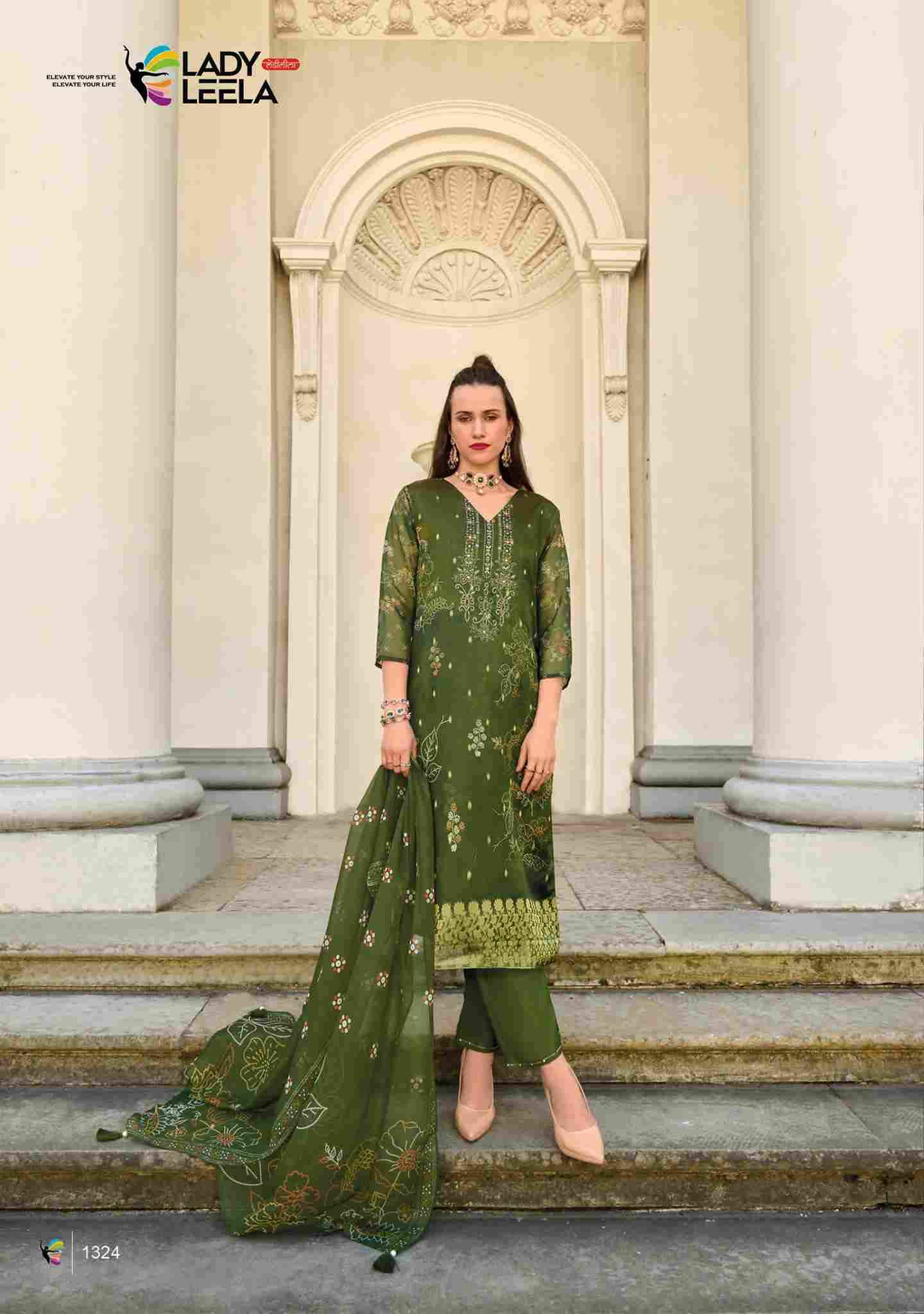 Qurbat By Lady Leela 1321 To 1326 Series Beautiful Festive Suits Colorful Stylish Fancy Casual Wear & Ethnic Wear Viscose Organza Jacquard Dresses At Wholesale Price