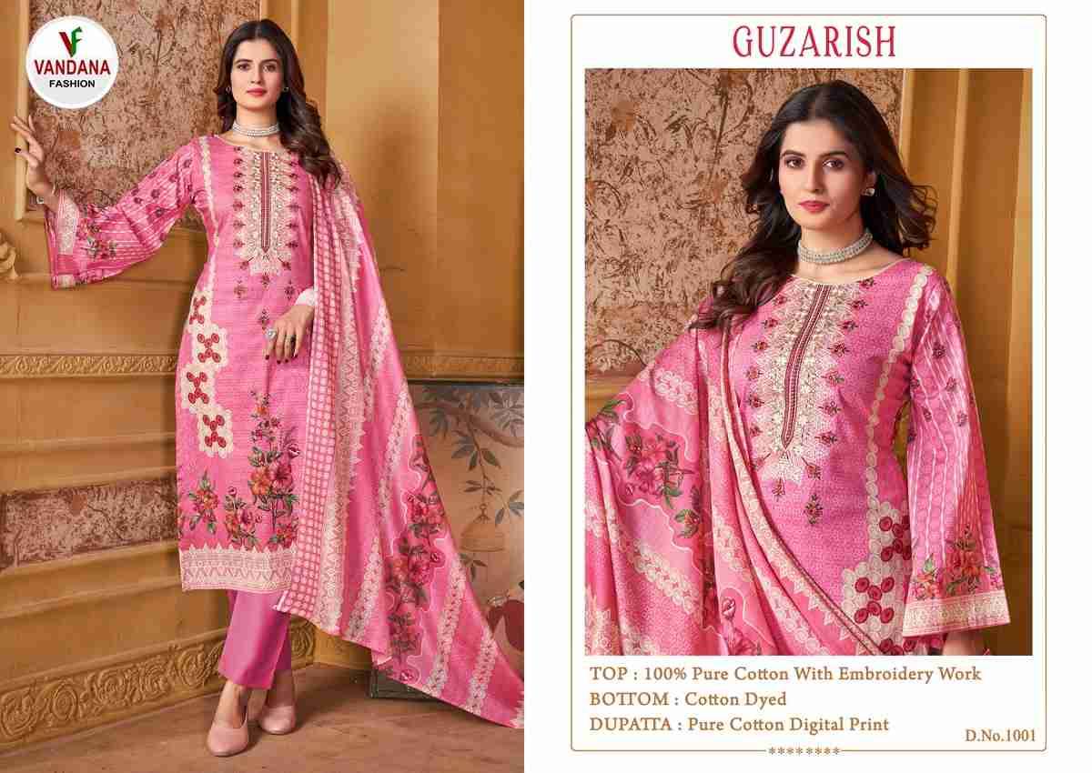 Guzarish Vol-1 By Vandana Fashion 1001 To 1008 Series Beautiful Festive Suits Stylish Fancy Colorful Casual Wear & Ethnic Wear Pure Cotton Print Dresses At Wholesale Price