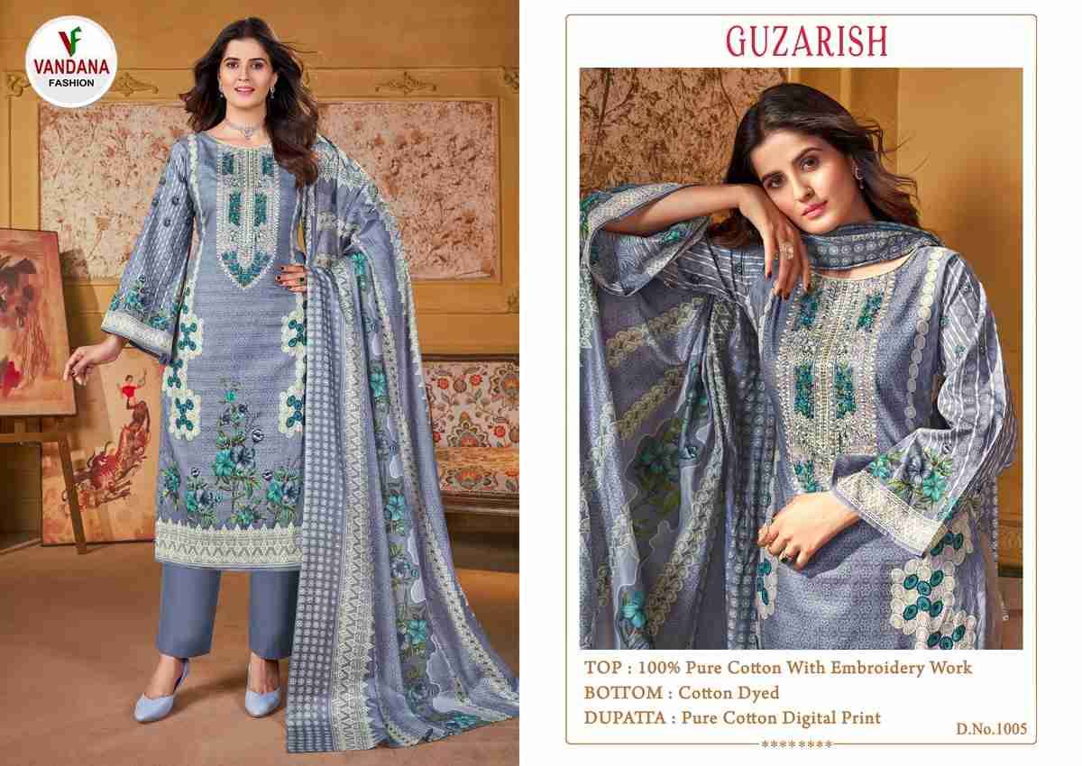 Guzarish Vol-1 By Vandana Fashion 1001 To 1008 Series Beautiful Festive Suits Stylish Fancy Colorful Casual Wear & Ethnic Wear Pure Cotton Print Dresses At Wholesale Price