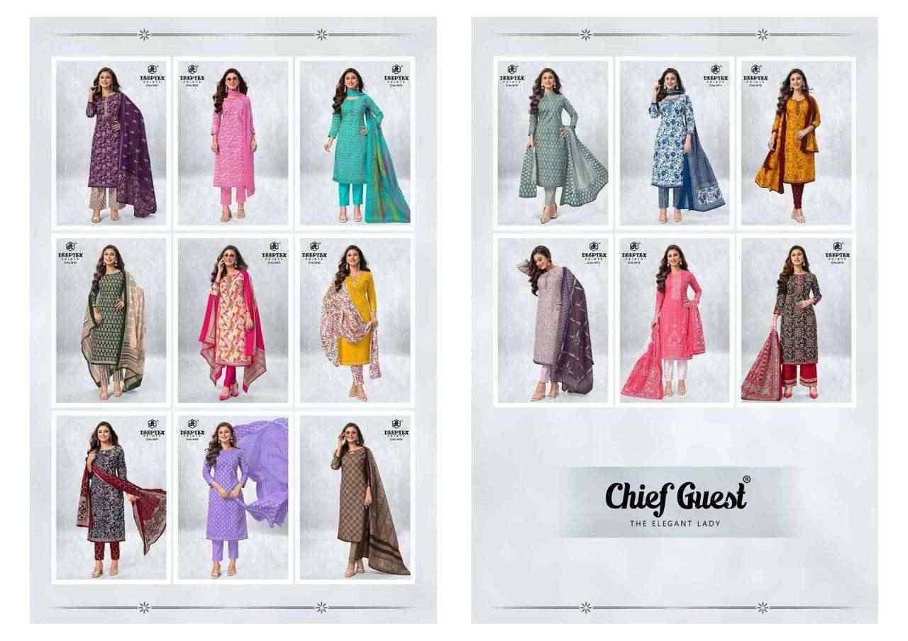 Chief Guest Vol-34 By Deeptex Prints 3401 To 3415 Series Beautiful Suits Colorful Stylish Fancy Casual Wear & Ethnic Wear Cotton Print Dresses At Wholesale Price