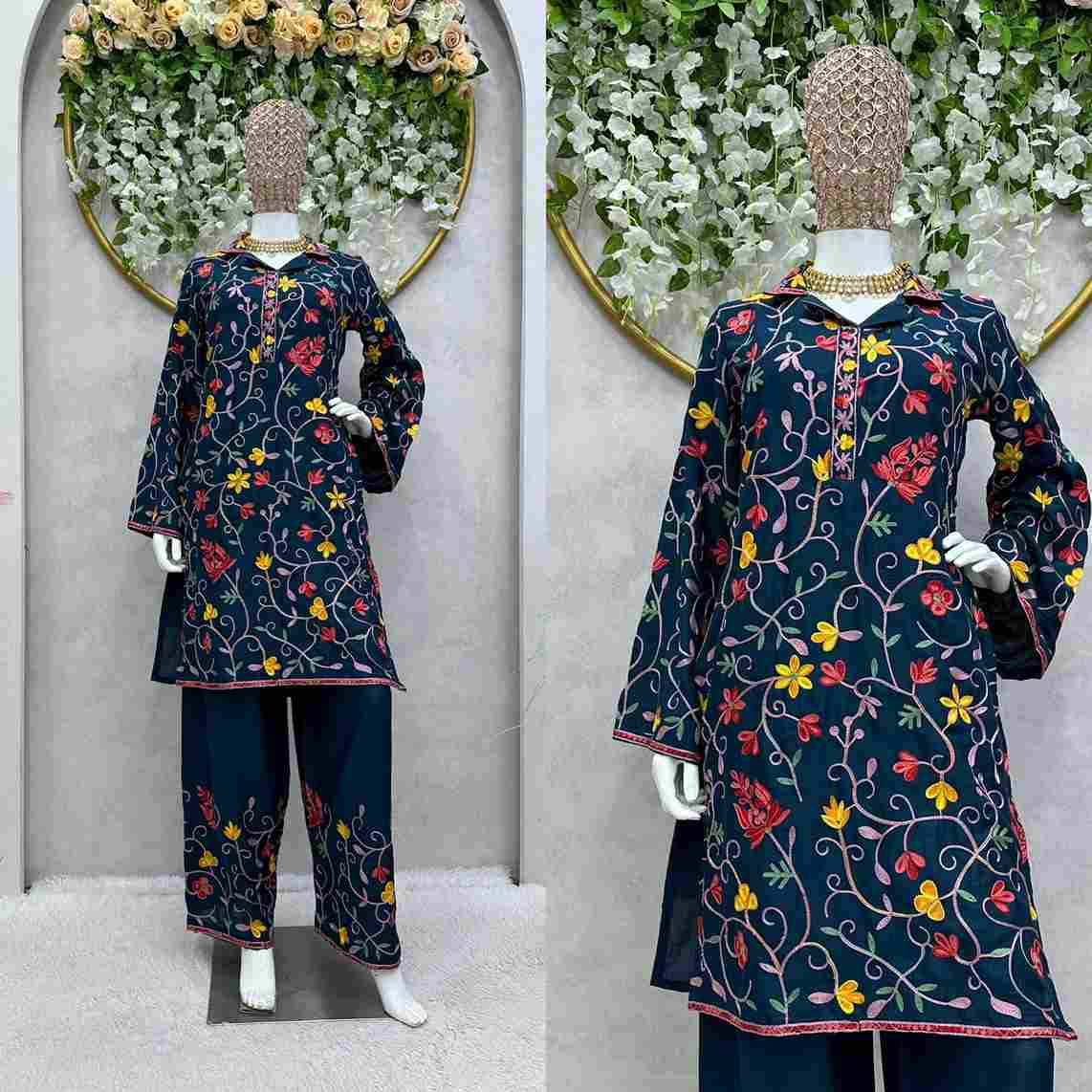 1436 By Kaamiri Designer Stylish Fancy Colorful Beautiful Party Wear & Ethnic Wear Collection Rayon Kurti With Bottom At Wholesale Price