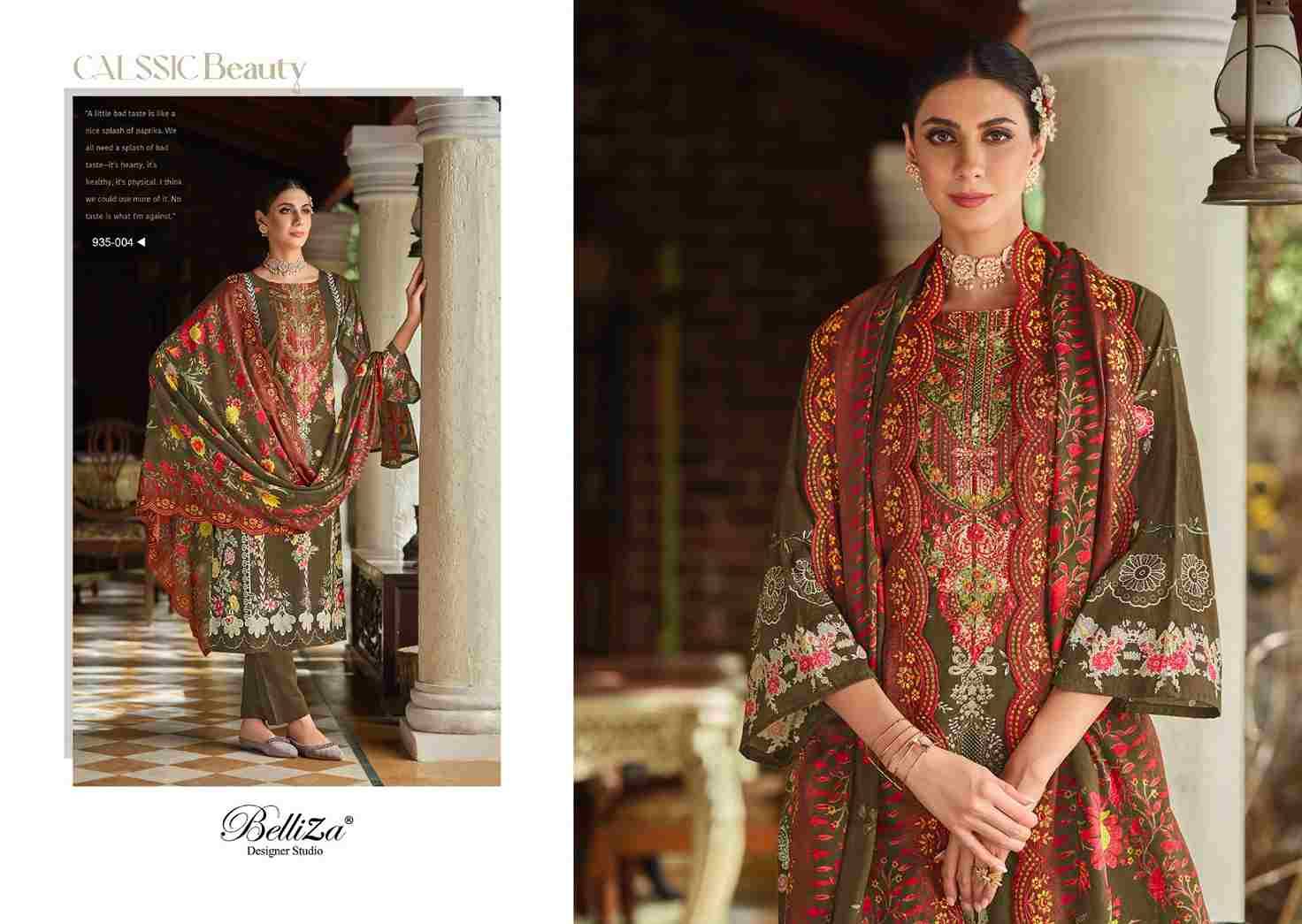 Guzarish Vol-13 By Belliza 935-001 To 935-008 Series Beautiful Stylish Festive Suits Fancy Colorful Casual Wear & Ethnic Wear & Ready To Wear Pure Cotton Digital Print Dresses At Wholesale Price