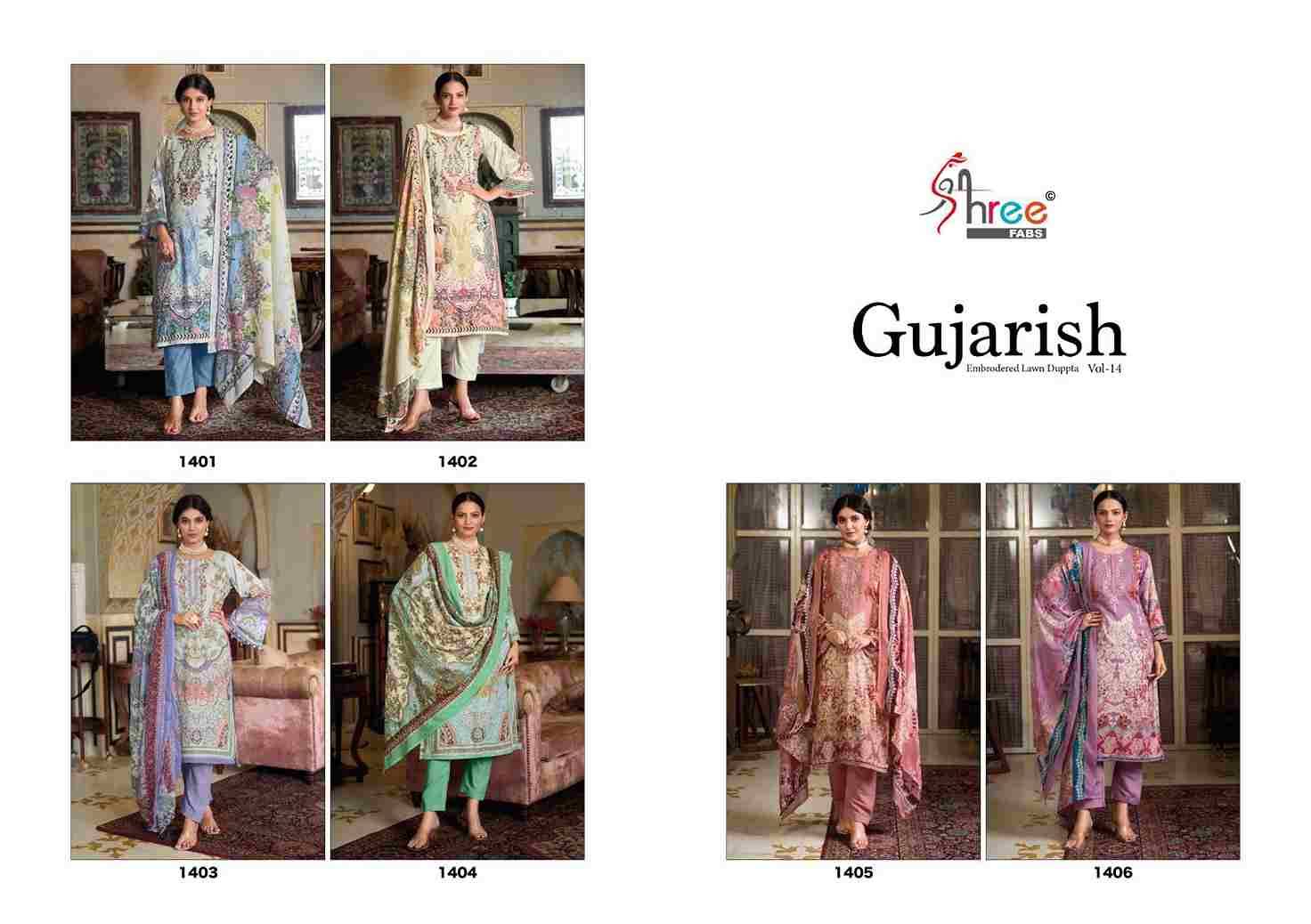 Gujarish Vol-14 By Shree Fabs 1401 To 1406 Series Designer Pakistani Suits Collection Beautiful Stylish Fancy Colorful Party Wear & Ethnic Wear Pure Viscose With Pure Cotton With Embroidery Dresses At Wholesale Price