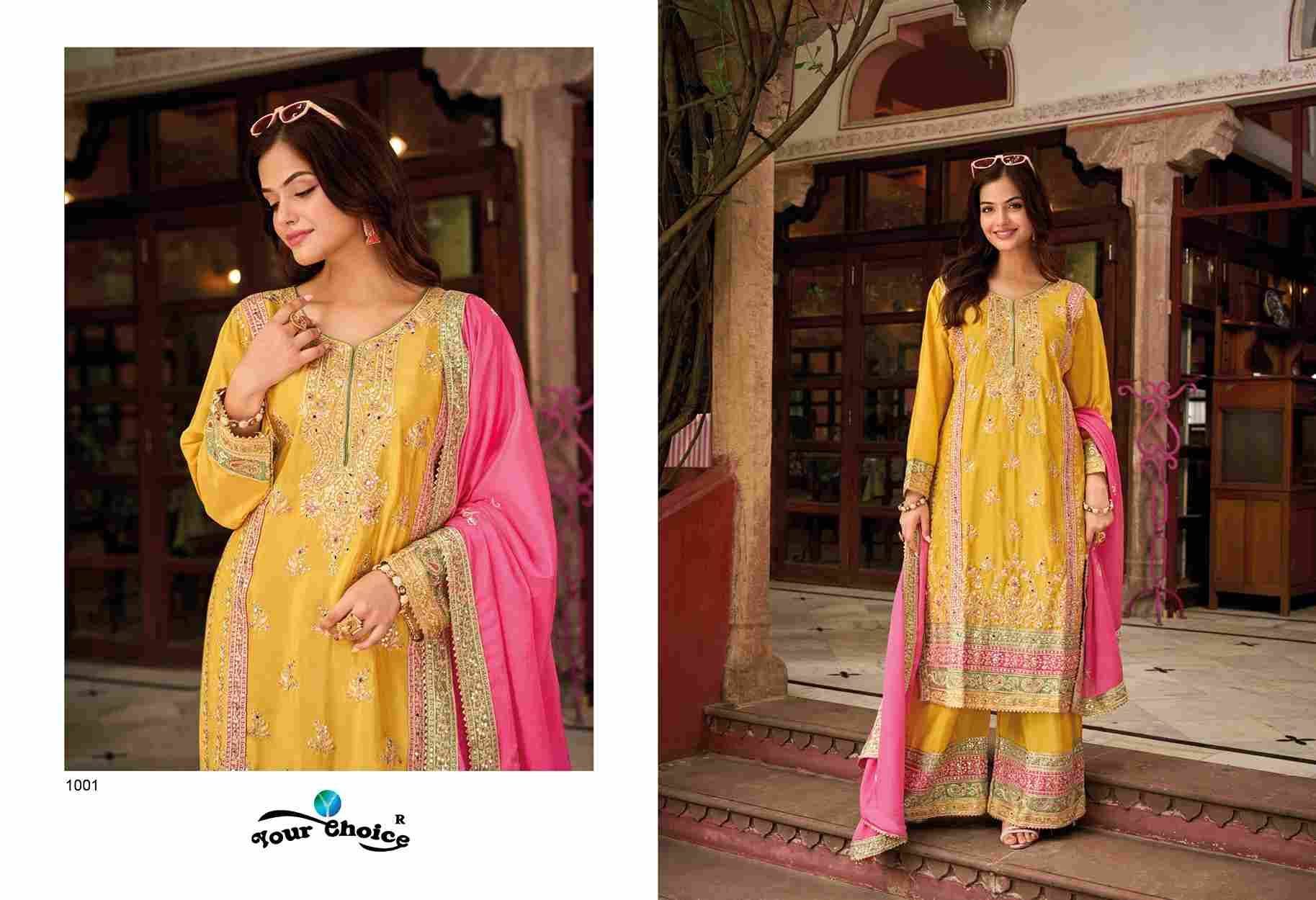 Galaxy Vol-4 By Your Choice 1001 To 1003 Series Beautiful Stylish Sharara Suits Fancy Colorful Casual Wear & Ethnic Wear & Ready To Wear Pure Chinnon Embroidered Dresses At Wholesale Price