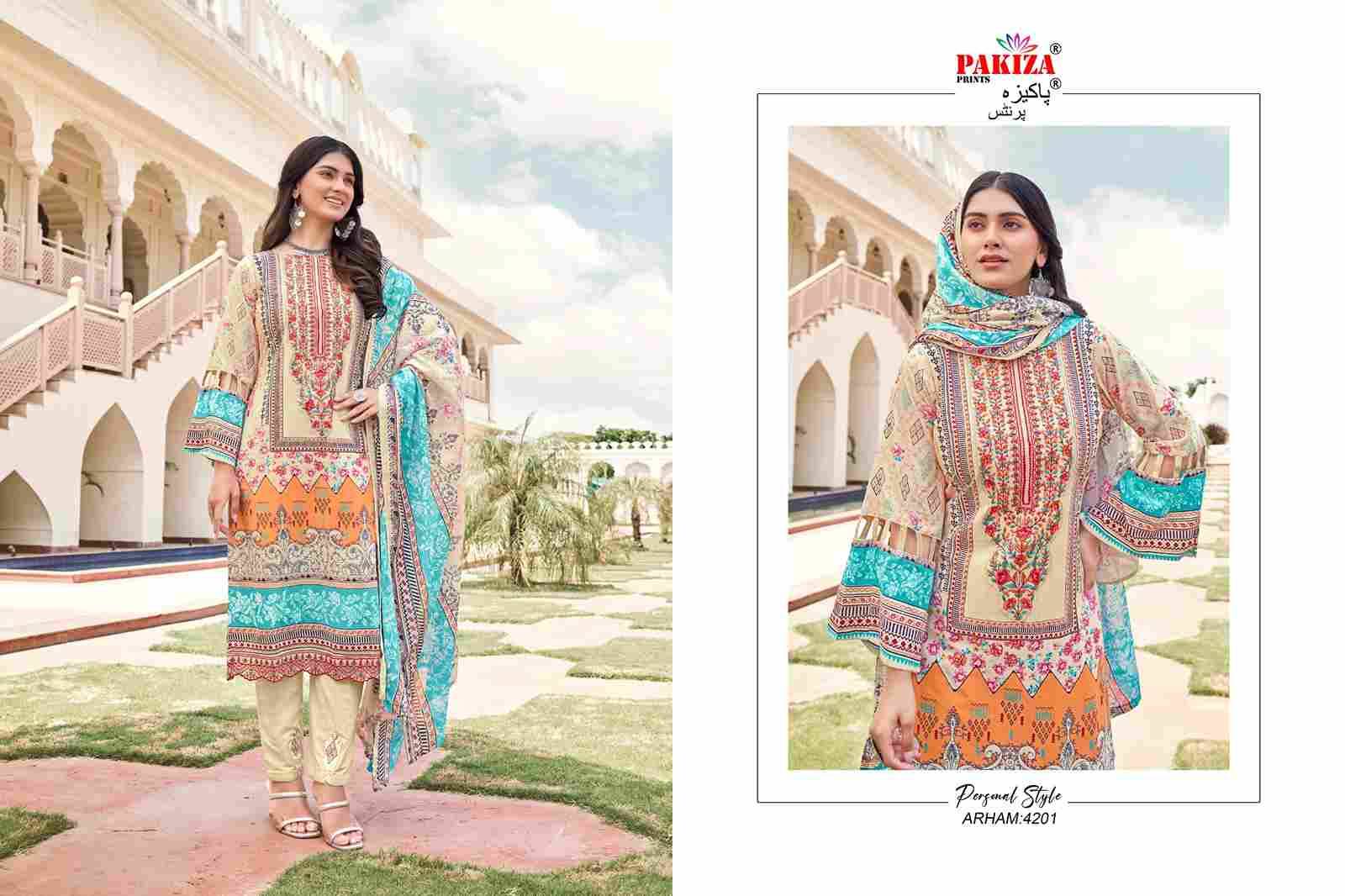 Arham Vol-42 By Pakiza Prints 4201 To 4210 Series Beautiful Stylish Festive Suits Fancy Colorful Casual Wear & Ethnic Wear & Ready To Wear Lawn Cotton Print Dresses At Wholesale Price