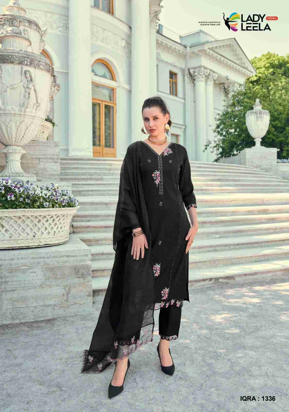 Iqra By Lady Leela 1331 To 1336 Series Beautiful Festive Suits Colorful Stylish Fancy Casual Wear & Ethnic Wear Viscose Silk Dresses At Wholesale Price