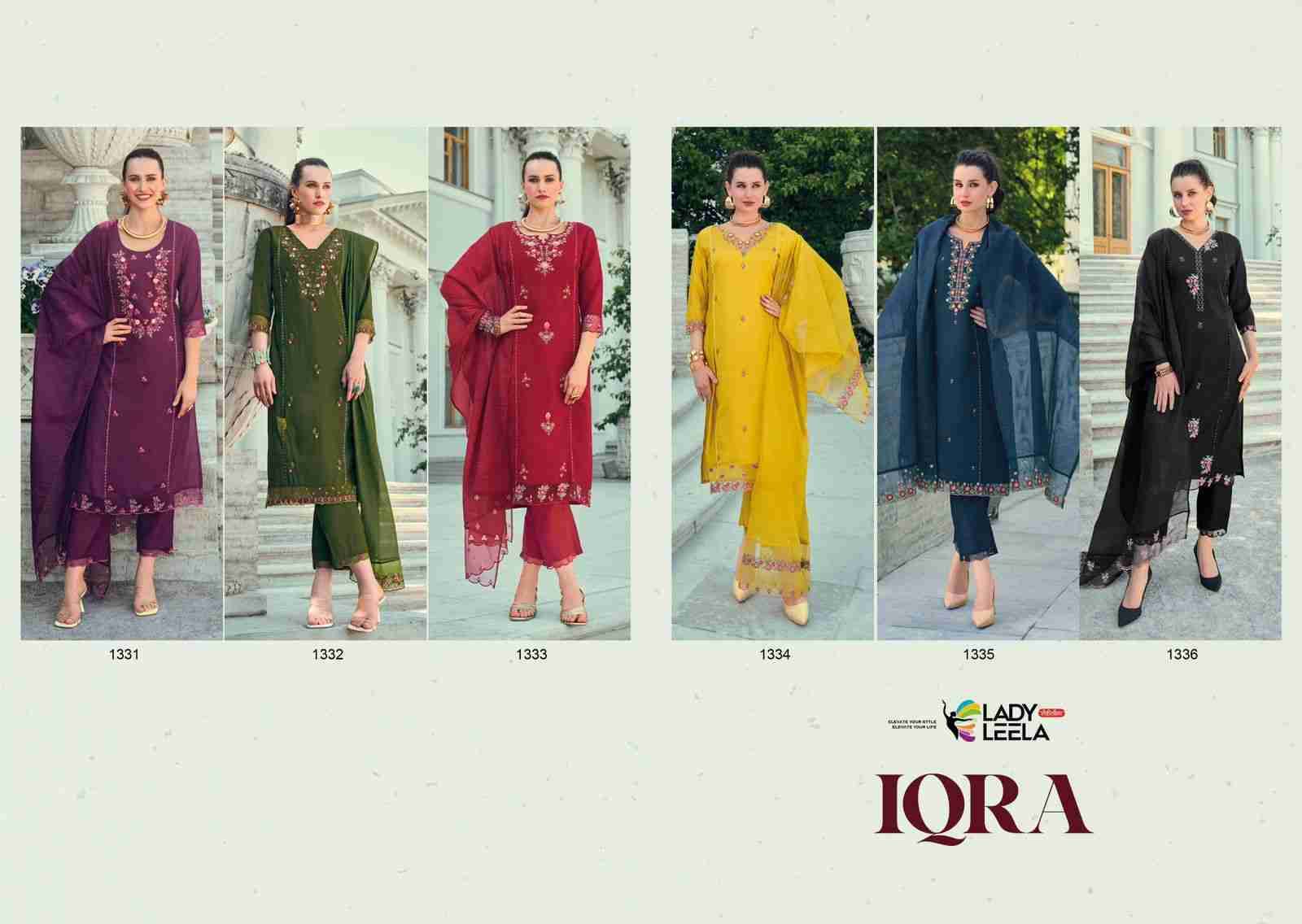 Iqra By Lady Leela 1331 To 1336 Series Beautiful Festive Suits Colorful Stylish Fancy Casual Wear & Ethnic Wear Viscose Silk Dresses At Wholesale Price