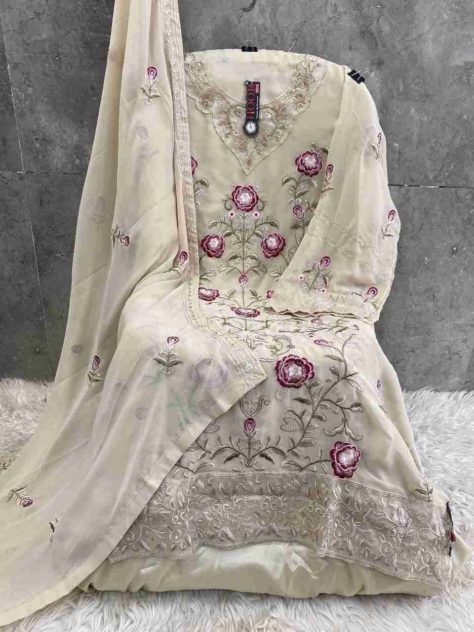 Hoor Tex Hit Design H-265 By Hoor Tex Designer Festive Pakistani Suits Collection Beautiful Stylish Fancy Colorful Party Wear & Occasional Wear Faux Georgette With Embroidered Dresses At Wholesale Price