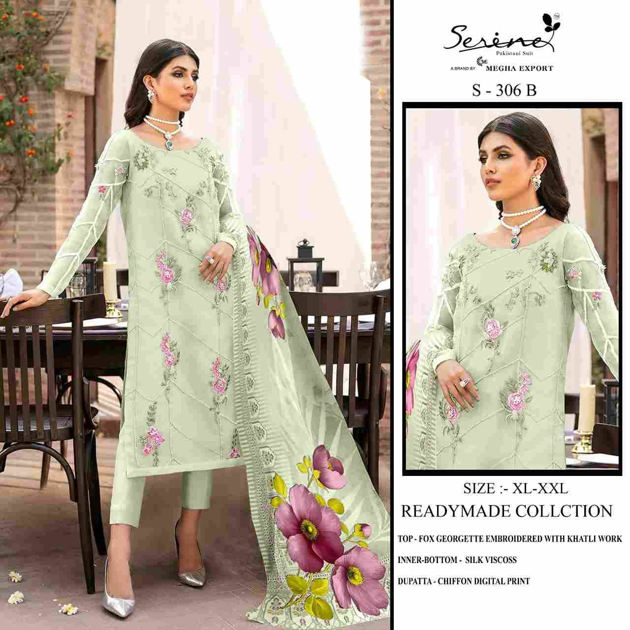 Serene Hit Design S-306 Colours By Serene S-306-A To S-306-D Series Designer Pakistani Suits Beautiful Fancy Colorful Stylish Party Wear & Occasional Wear Faux Georgette Embroidered Dresses At Wholesale Price