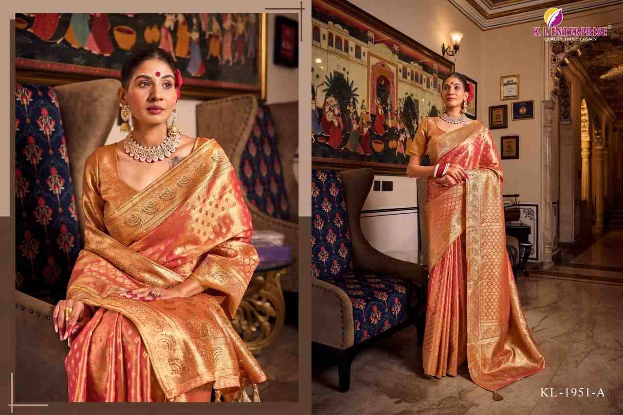 Kavykala Silk By K.L. Enterprise 1951-A To 1951-F Series Indian Traditional Wear Collection Beautiful Stylish Fancy Colorful Party Wear & Occasional Wear Tissue Silk Sarees At Wholesale Price