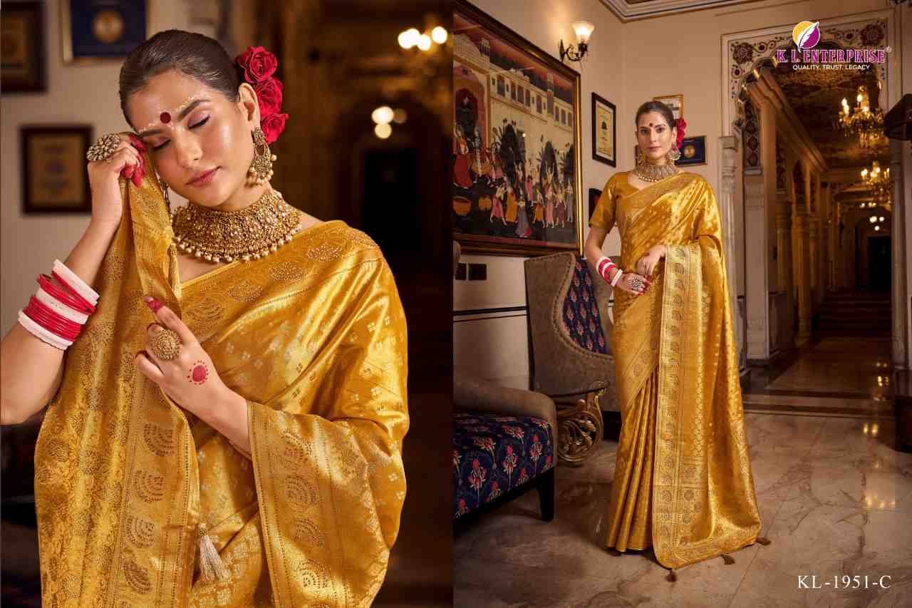 Kavykala Silk By K.L. Enterprise 1951-A To 1951-F Series Indian Traditional Wear Collection Beautiful Stylish Fancy Colorful Party Wear & Occasional Wear Tissue Silk Sarees At Wholesale Price