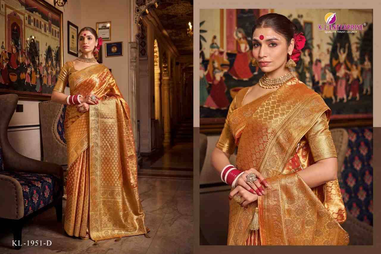 Kavykala Silk By K.L. Enterprise 1951-A To 1951-F Series Indian Traditional Wear Collection Beautiful Stylish Fancy Colorful Party Wear & Occasional Wear Tissue Silk Sarees At Wholesale Price