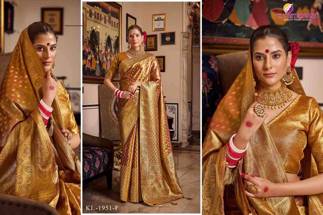 Kavykala Silk By K.L. Enterprise 1951-A To 1951-F Series Indian Traditional Wear Collection Beautiful Stylish Fancy Colorful Party Wear & Occasional Wear Tissue Silk Sarees At Wholesale Price