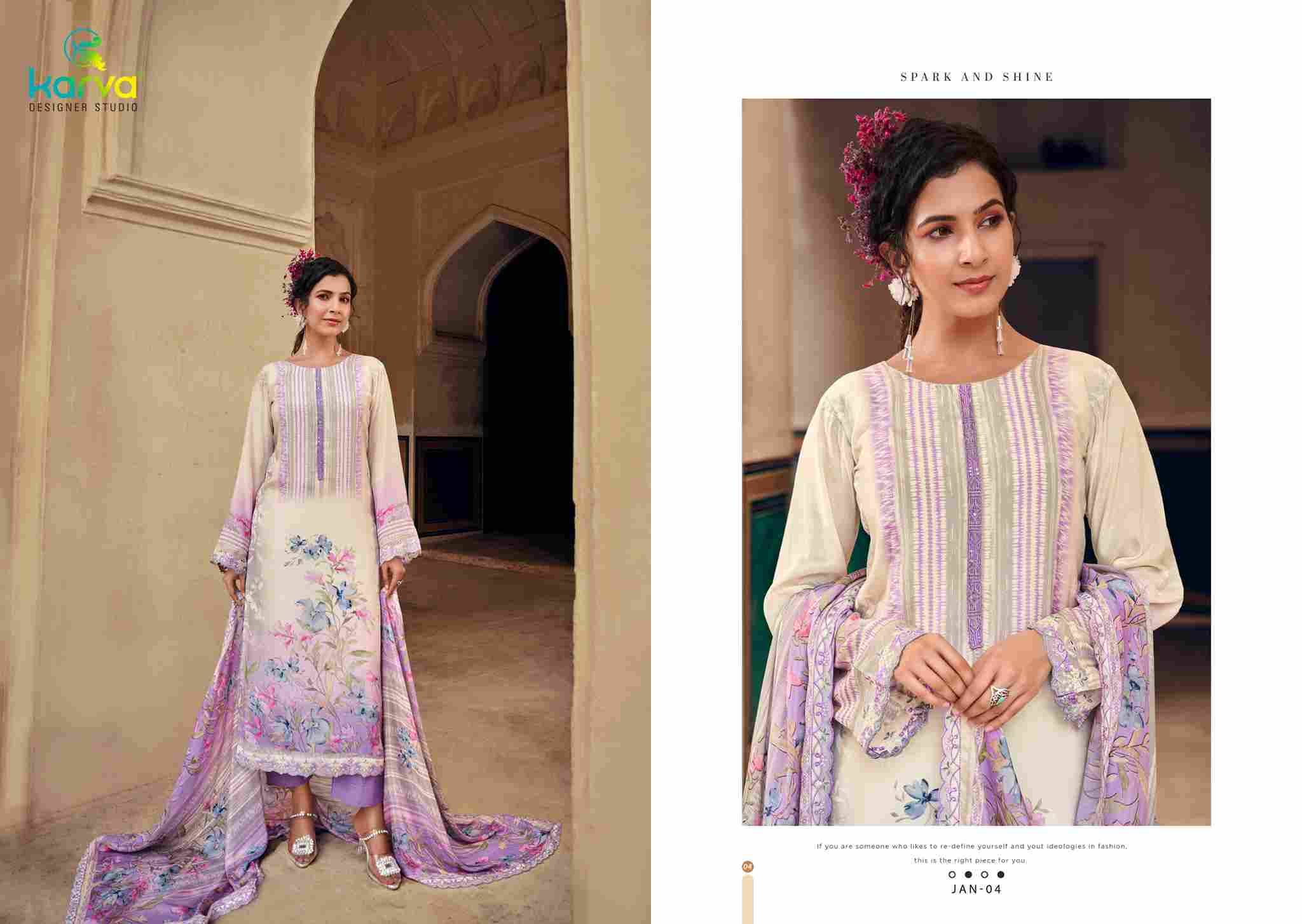 Jannat By Karva Designer Studio 01 To 06 Series Beautiful Festive Suits Stylish Fancy Colorful Casual Wear & Ethnic Wear Pure Viscose Muslin Digital Print Dresses At Wholesale Price