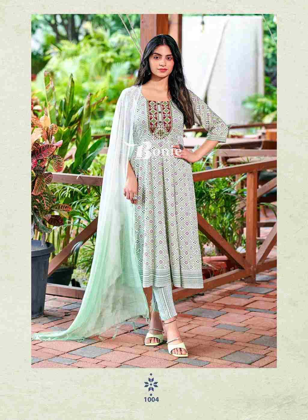 Anarkali By Bonie 1001 To 1007 Series Beautiful Festive Suits Colorful Stylish Fancy Casual Wear & Ethnic Wear Rayon Dresses At Wholesale Price