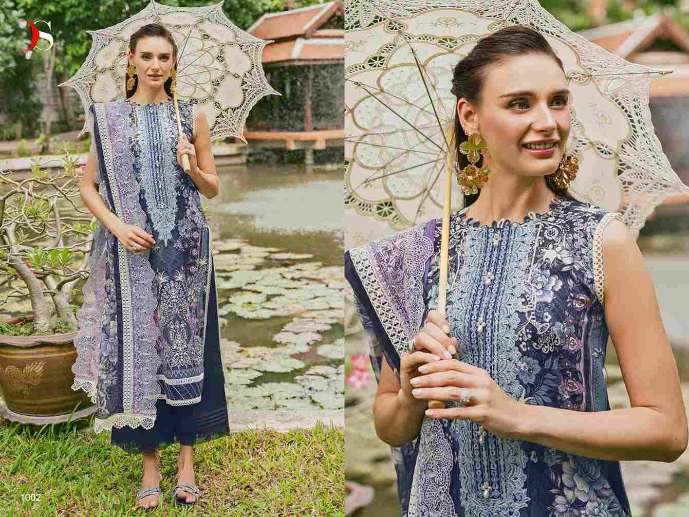 Jade Needle Wonder-24 Vol-2 By Deepsy Suits 1001 To 1006 Series Pakistani Stylish Beautiful Colourful Printed & Embroidered Party Wear & Occasional Wear Pure Cotton Dresses At Wholesale Price