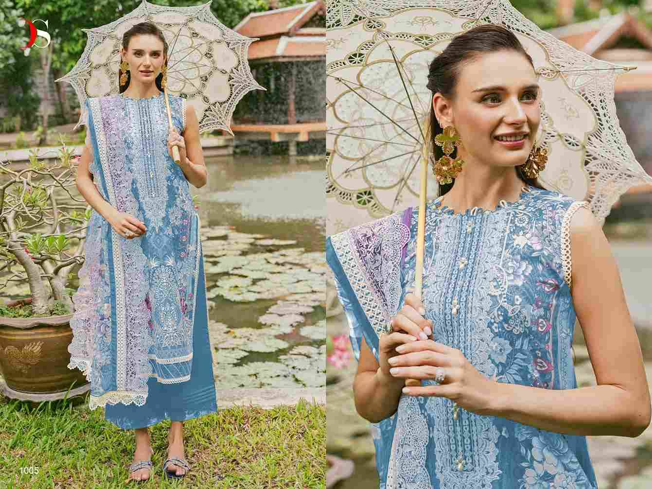 Jade Needle Wonder-24 Vol-2 By Deepsy Suits 1001 To 1006 Series Pakistani Stylish Beautiful Colourful Printed & Embroidered Party Wear & Occasional Wear Pure Cotton Dresses At Wholesale Price