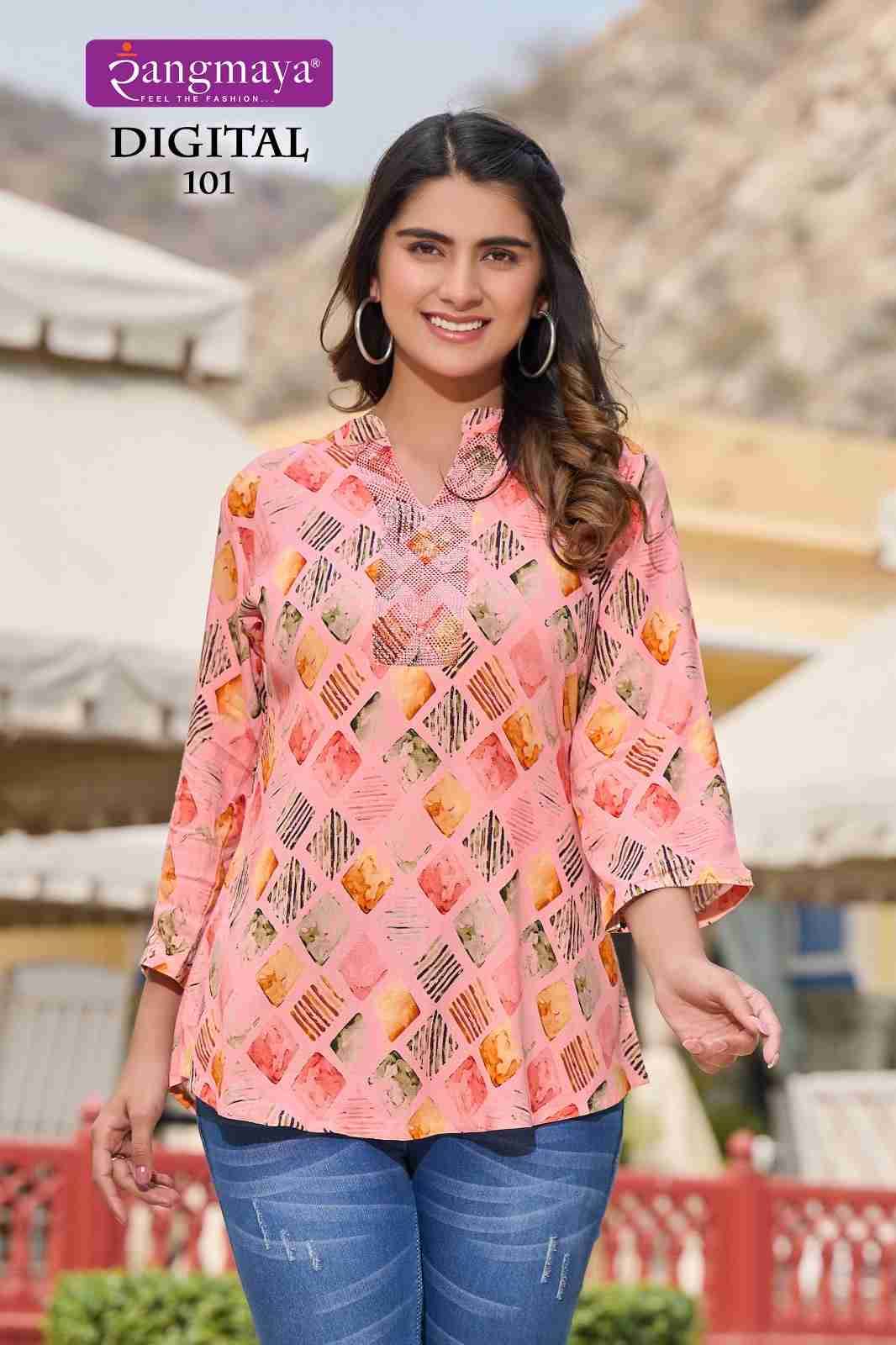 Digital By Rangmaya 101 To 106 Series Designer Stylish Fancy Colorful Beautiful Party Wear & Ethnic Wear Collection Fancy Tops At Wholesale Price