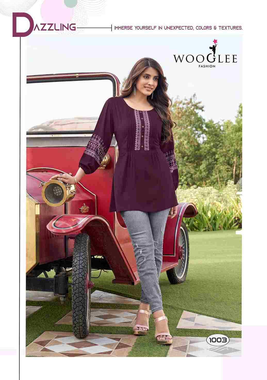 Zoya By Wooglee 1001 To 1004 Series Designer Stylish Fancy Colorful Beautiful Party Wear & Ethnic Wear Collection Rayon Tops At Wholesale Price