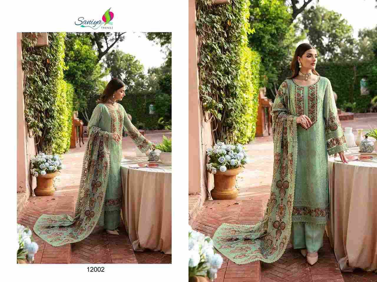 Ramsha Vol-1 By Saniya Trendz Beautiful Pakistani Suits Colorful Stylish Fancy Casual Wear & Ethnic Wear Georgette Embroidered Dresses At Wholesale Price