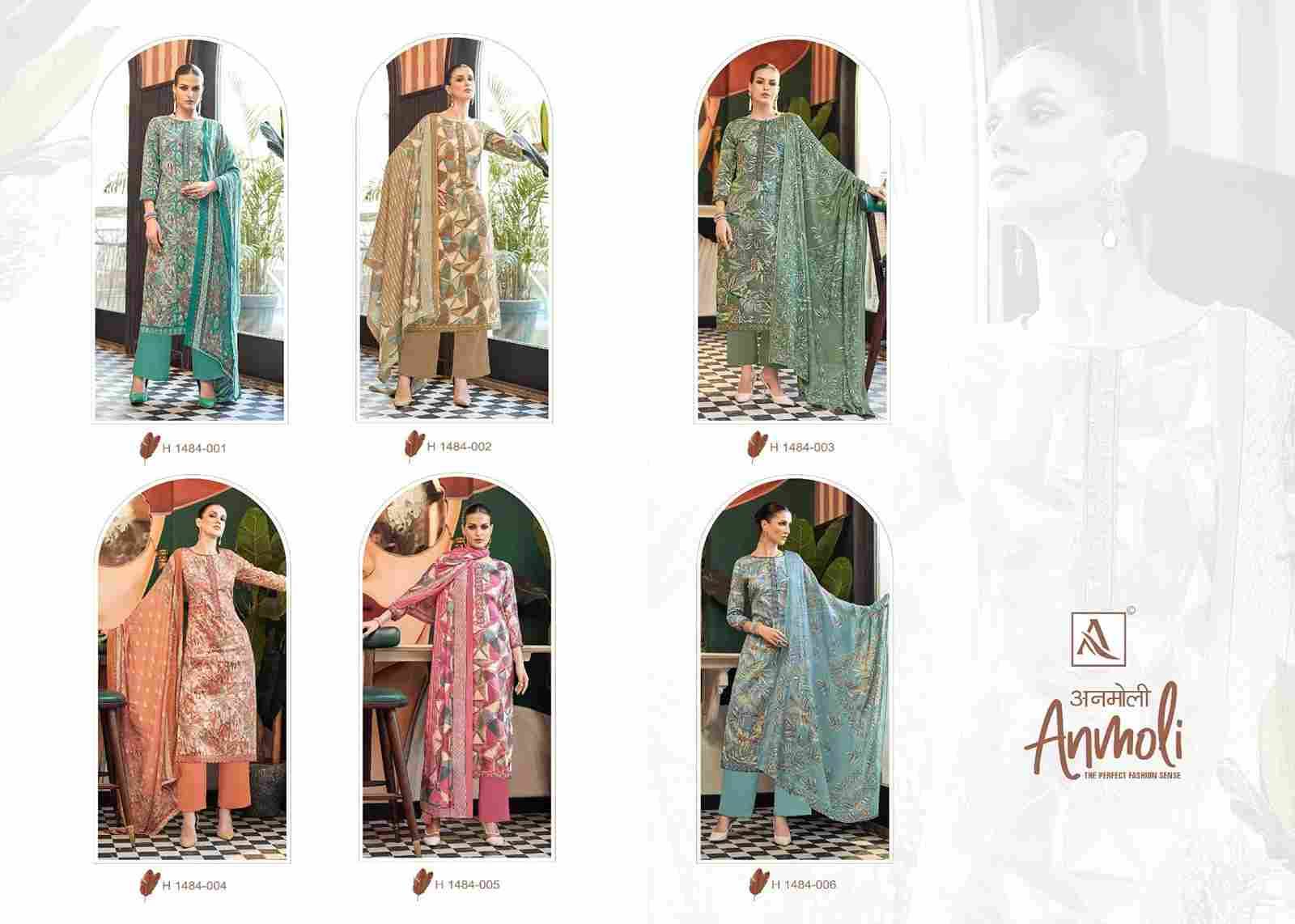 Anmoli By Alok Suit 1484-001 To 1484-006 Series Beautiful Festive Suits Colorful Stylish Fancy Casual Wear & Ethnic Wear Pure Jam Print Dresses At Wholesale Price