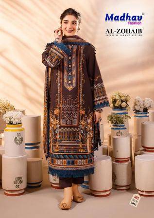 Al-Zohaib Vol-3 By Madhav Fashion 3001 To 3006 Series Beautiful Festive Suits Colorful Stylish Fancy Casual Wear & Ethnic Wear Pure Lawn Cotton Embroidered Dresses At Wholesale Price