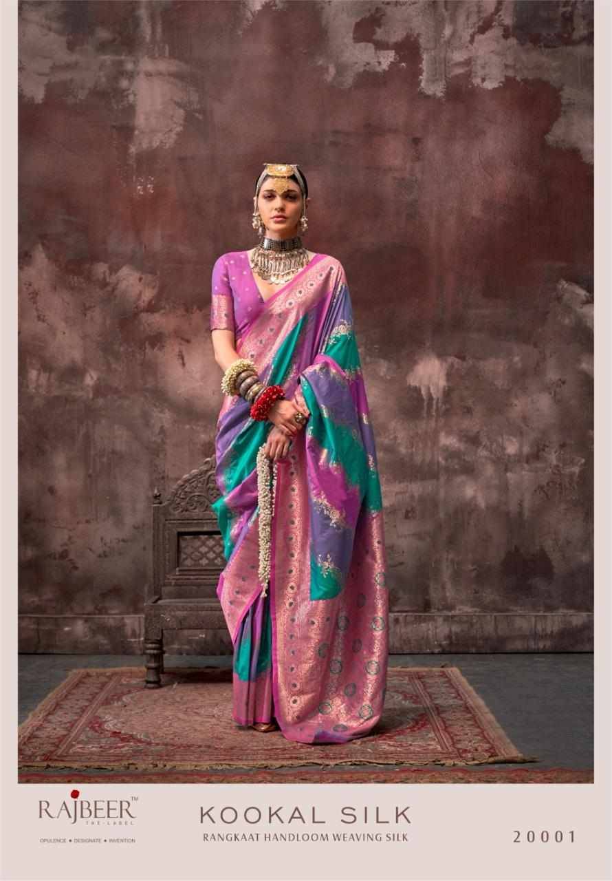 Kookal Silk By Rajbeer 20001 To 20006 Series Indian Traditional Wear Collection Beautiful Stylish Fancy Colorful Party Wear & Occasional Wear Handloom Silk Sarees At Wholesale Price