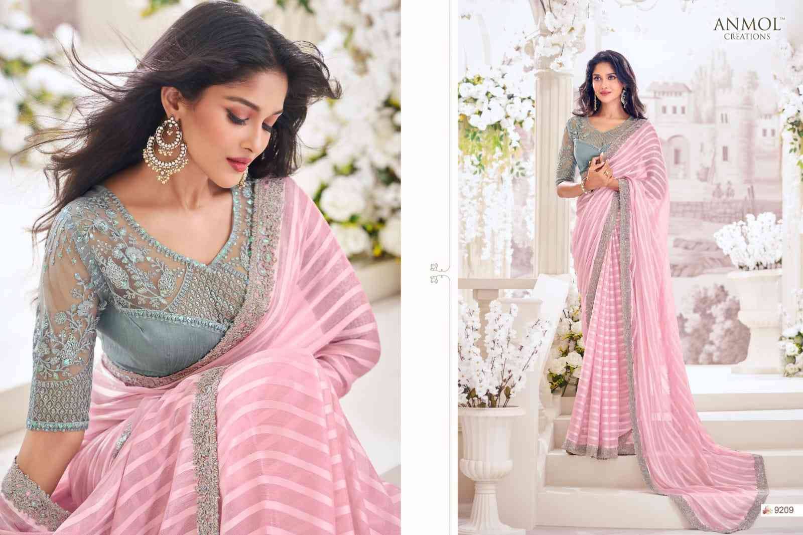 Exotique Vol-5 By Anmol Creation 9201 To 9216 Series Indian Traditional Wear Collection Beautiful Stylish Fancy Colorful Party Wear & Occasional Wear Georgette/Chiffon/Satin Silk Sarees At Wholesale Price