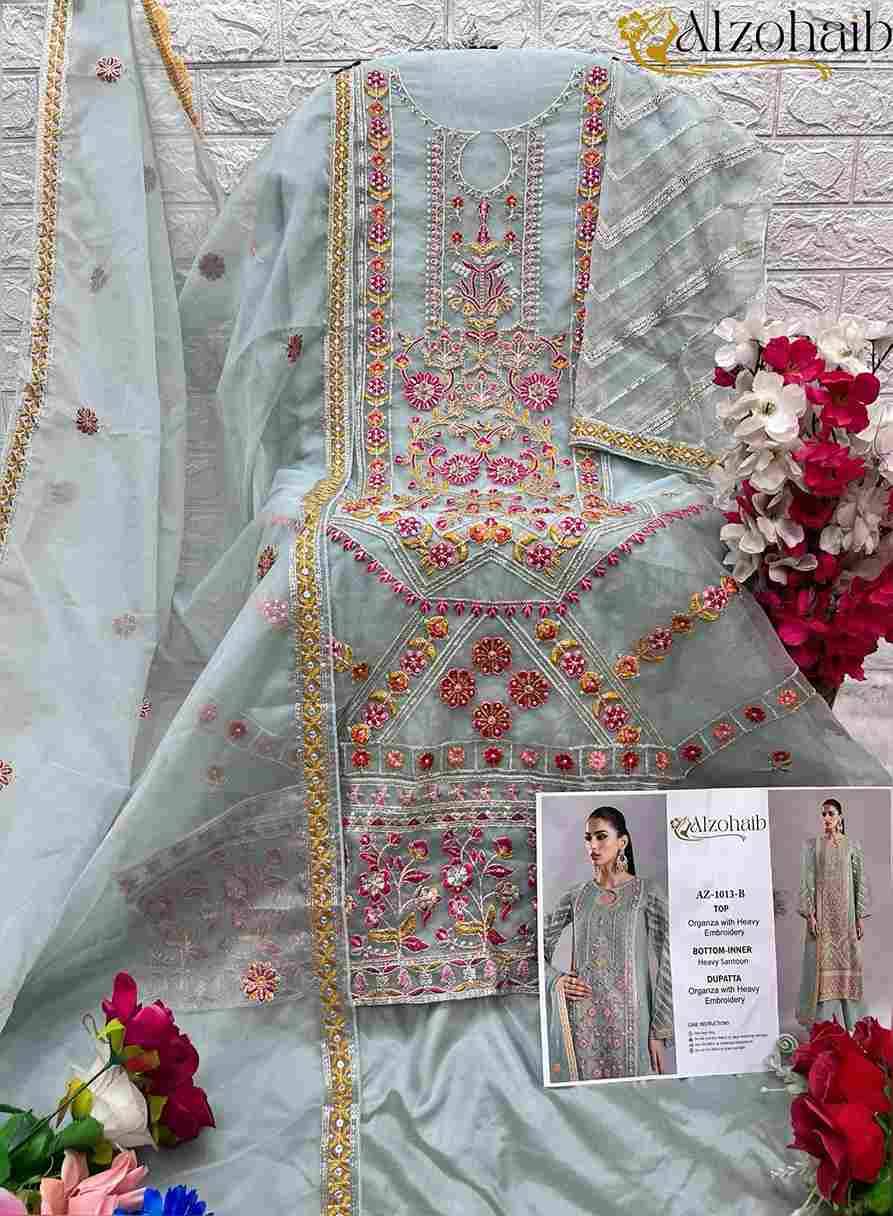 Alzohaib-1013 Colours By Alzohaib 1013-A To 1013-D Series Wholesale Designer Pakistani Suits Collection Beautiful Stylish Fancy Colorful Party Wear & Occasional Wear Organza Dresses At Wholesale Price