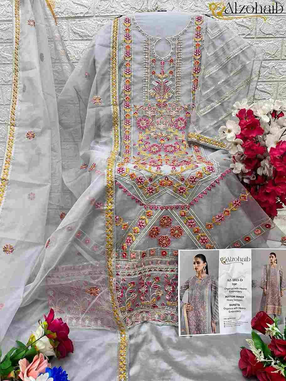 Alzohaib-1013 Colours By Alzohaib 1013-A To 1013-D Series Wholesale Designer Pakistani Suits Collection Beautiful Stylish Fancy Colorful Party Wear & Occasional Wear Organza Dresses At Wholesale Price