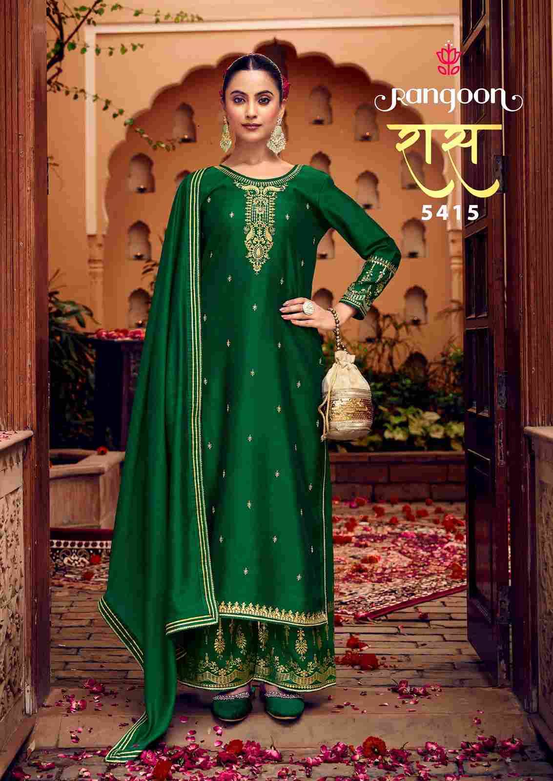 Raas By Rangoon 5411 To 5416 Series Beautiful Festive Suits Colorful Stylish Fancy Casual Wear & Ethnic Wear Silk With Work Dresses At Wholesale Price