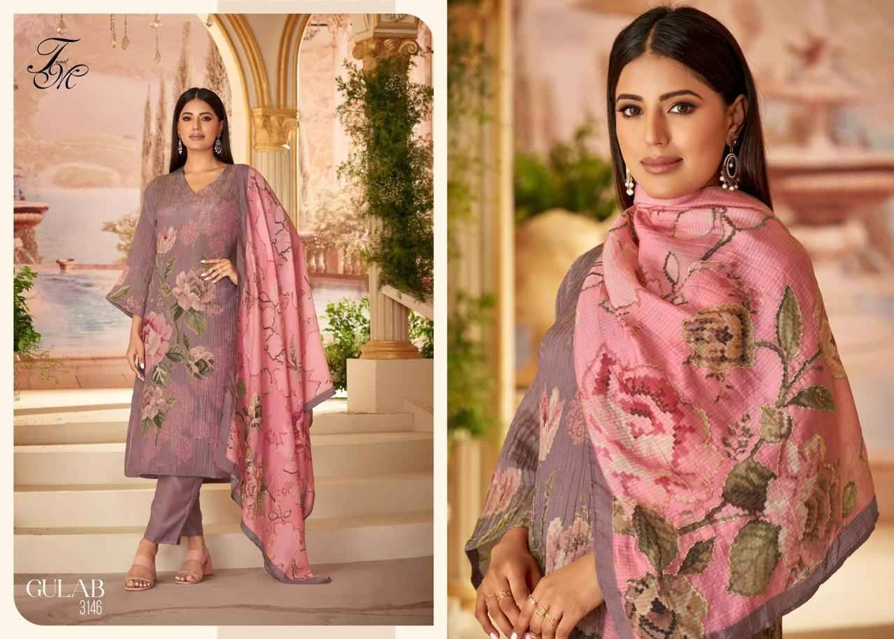 Gulab By T And M Designer Studio Beautiful Festive Suits Colorful Stylish Fancy Casual Wear & Ethnic Wear Muslin Print Dresses At Wholesale Price