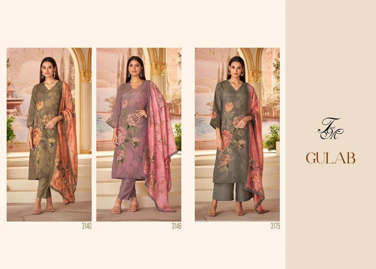 Gulab By T And M Designer Studio Beautiful Festive Suits Colorful Stylish Fancy Casual Wear & Ethnic Wear Muslin Print Dresses At Wholesale Price