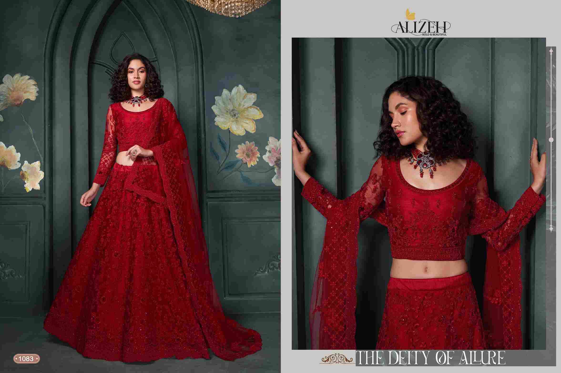 Bridal Heritage Vol-5 By Alizeh 1081 To 1084 Series Indian Traditional Bridal Beautiful Stylish Designer Banarasi Silk Jacquard Embroidered Party Wear Net Lehengas At Wholesale Price