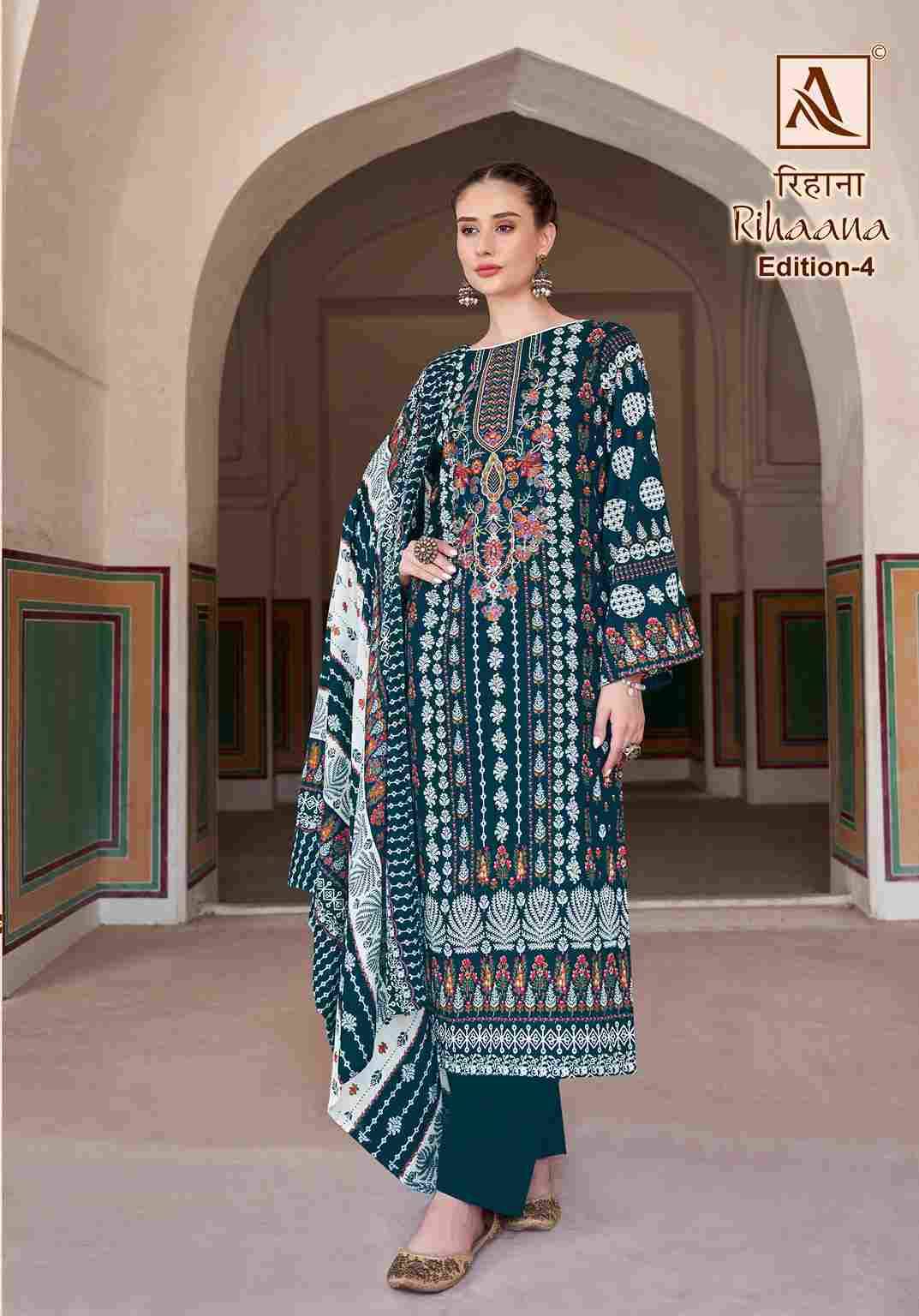 Rihaana Vol-4 By Alok Suit 1599-001 To 1599-008 Series Beautiful Festive Suits Stylish Fancy Colorful Casual Wear & Ethnic Wear Pure Cambric Cotton Print Dresses At Wholesale Price