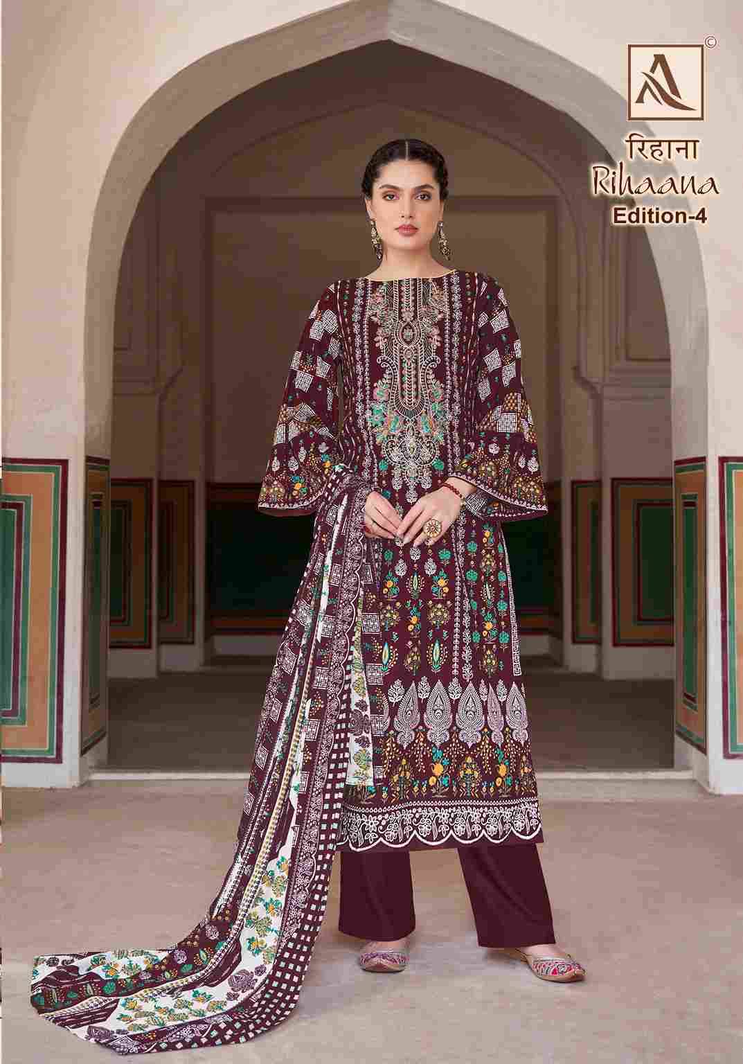 Rihaana Vol-4 By Alok Suit 1599-001 To 1599-008 Series Beautiful Festive Suits Stylish Fancy Colorful Casual Wear & Ethnic Wear Pure Cambric Cotton Print Dresses At Wholesale Price