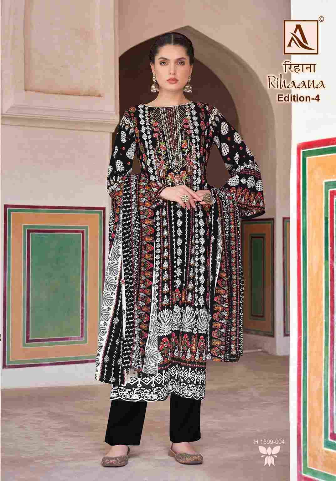 Rihaana Vol-4 By Alok Suit 1599-001 To 1599-008 Series Beautiful Festive Suits Stylish Fancy Colorful Casual Wear & Ethnic Wear Pure Cambric Cotton Print Dresses At Wholesale Price