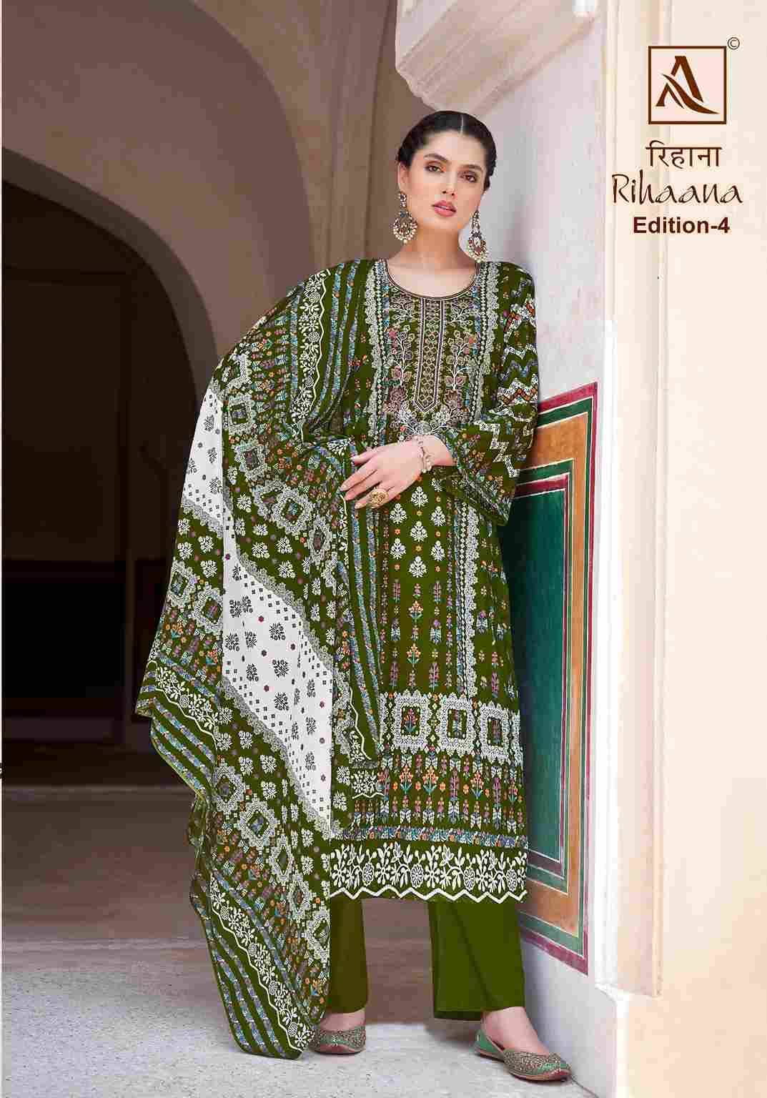 Rihaana Vol-4 By Alok Suit 1599-001 To 1599-008 Series Beautiful Festive Suits Stylish Fancy Colorful Casual Wear & Ethnic Wear Pure Cambric Cotton Print Dresses At Wholesale Price