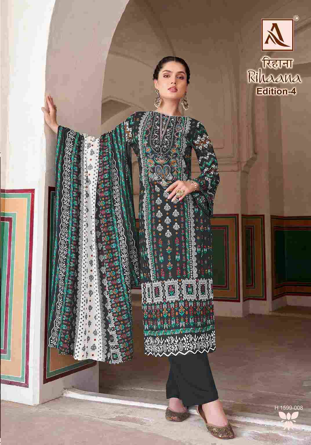 Rihaana Vol-4 By Alok Suit 1599-001 To 1599-008 Series Beautiful Festive Suits Stylish Fancy Colorful Casual Wear & Ethnic Wear Pure Cambric Cotton Print Dresses At Wholesale Price