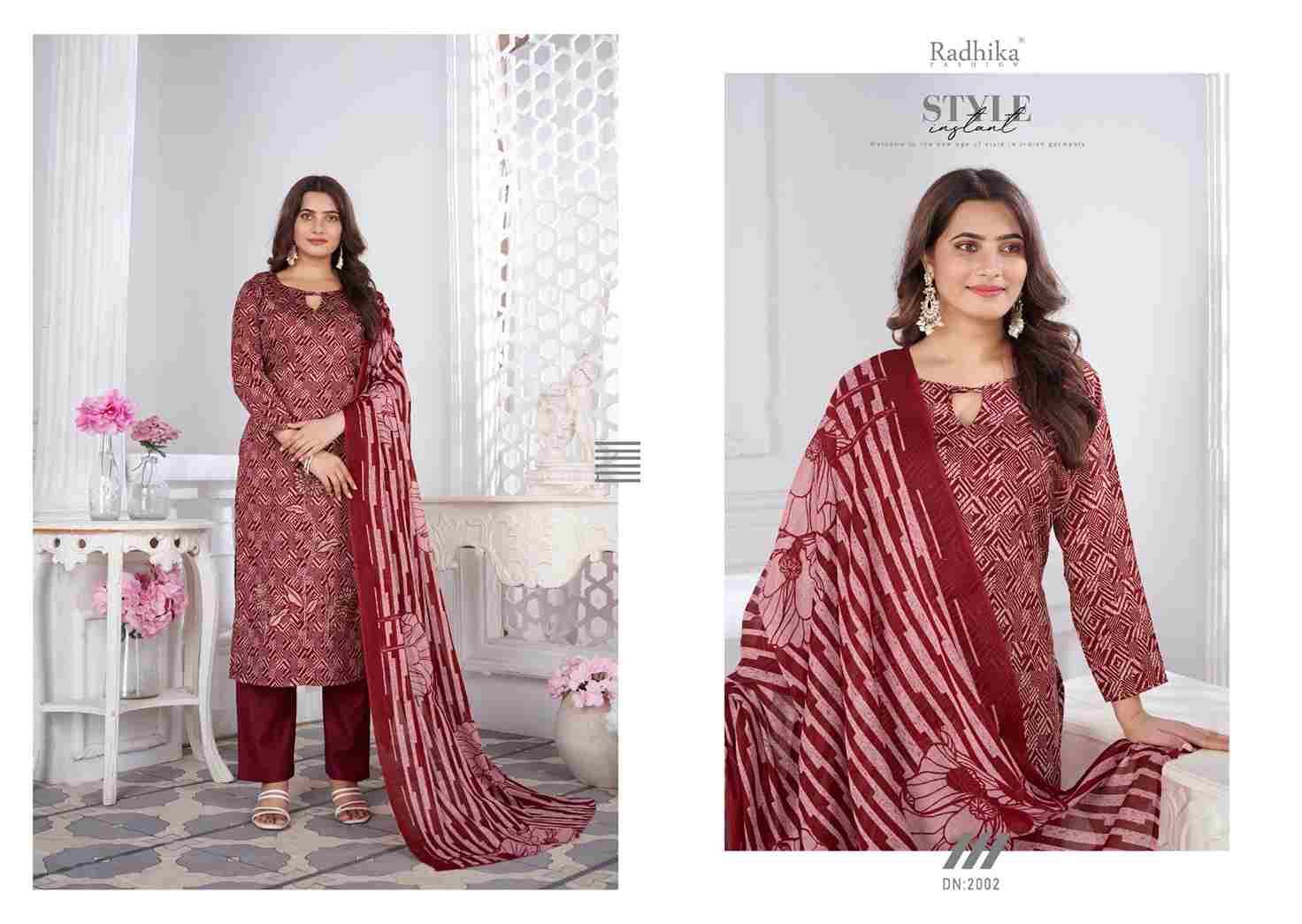 Romani By Azara 2001 To 2004 Series Beautiful Festive Suits Stylish Fancy Colorful Casual Wear & Ethnic Wear Jam Cotton Print Dresses At Wholesale Price