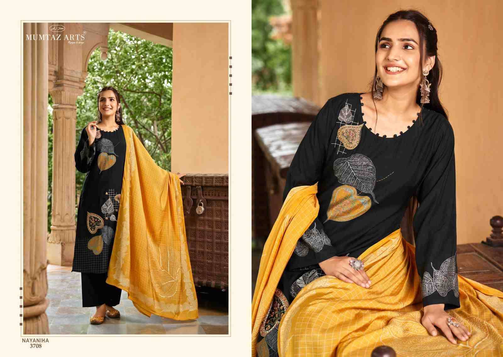 Nayanika By Mumtaz Arts 3701 To 3708 Series Beautiful Festive Suits Colorful Stylish Fancy Casual Wear & Ethnic Wear Pure Muslin Print With Work Dresses At Wholesale Price