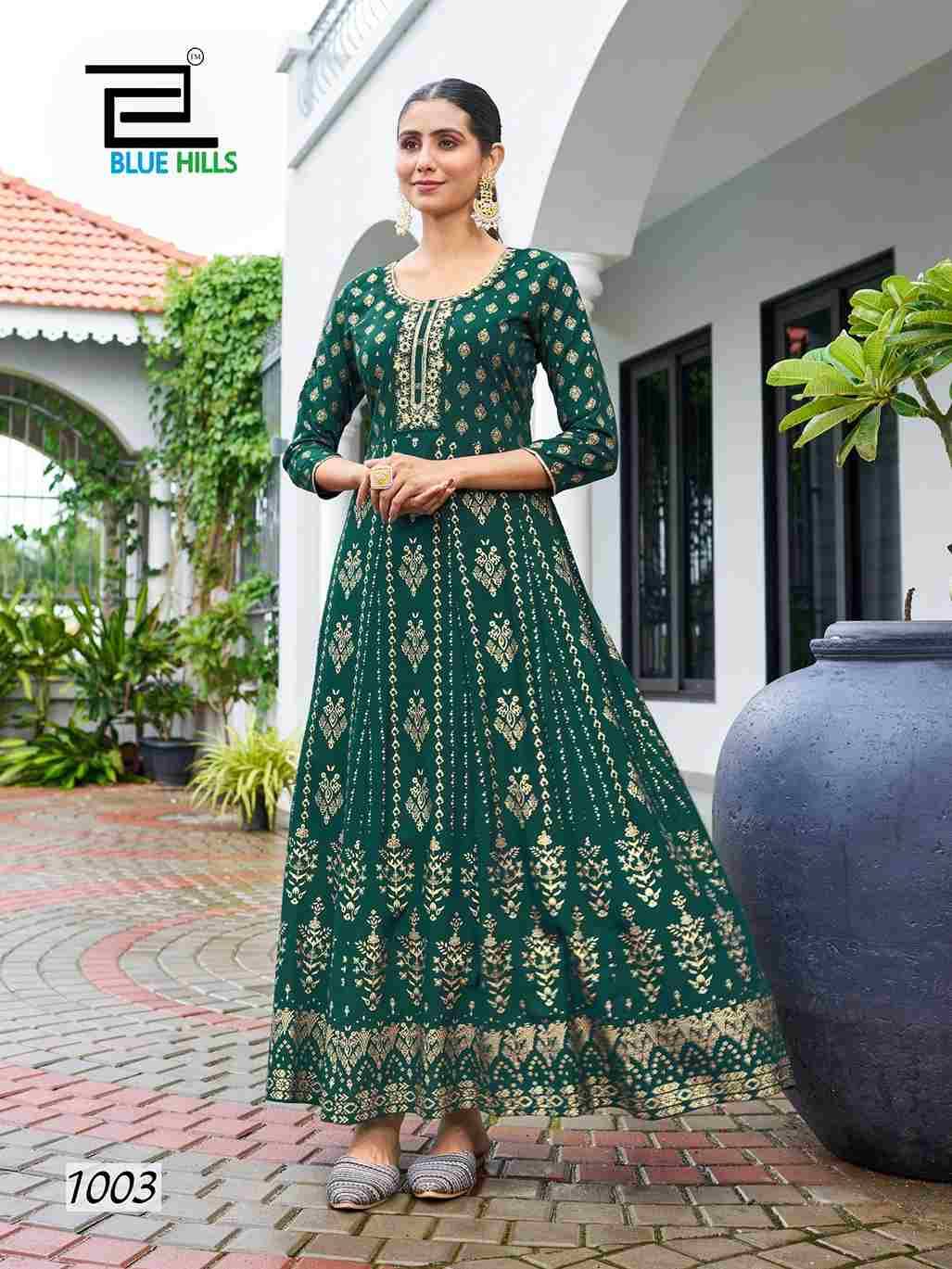 Walkway Special By Blue Hills 1001 To 1008 Series Designer Stylish Fancy Colorful Beautiful Party Wear & Ethnic Wear Collection Rayon Foil Gowns At Wholesale Price