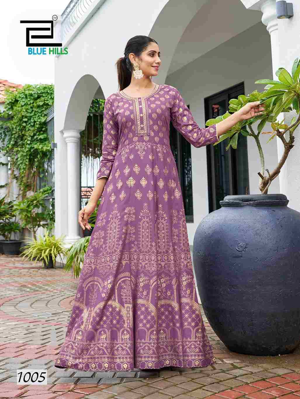 Walkway Special By Blue Hills 1001 To 1008 Series Designer Stylish Fancy Colorful Beautiful Party Wear & Ethnic Wear Collection Rayon Foil Gowns At Wholesale Price