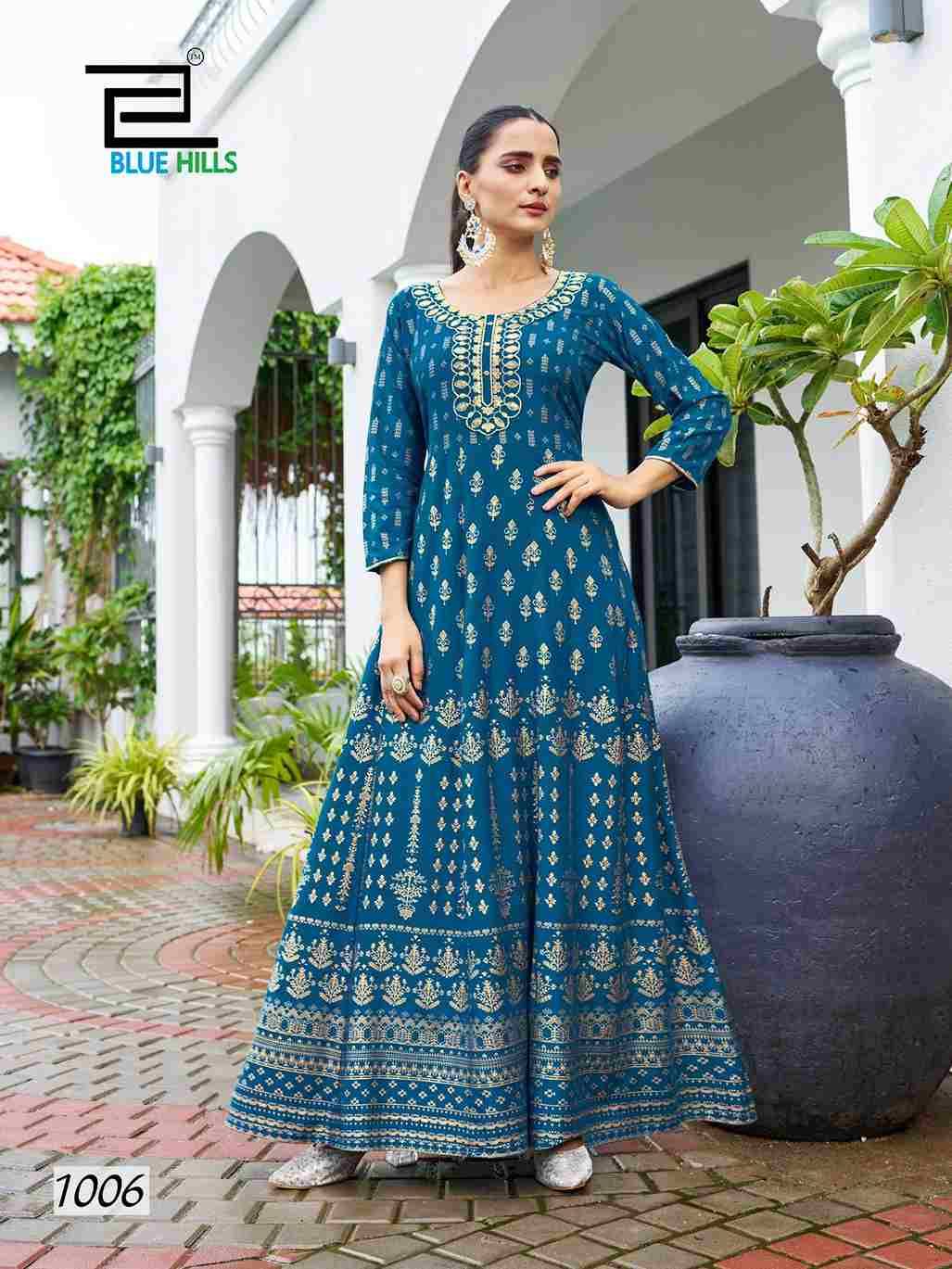 Walkway Special By Blue Hills 1001 To 1008 Series Designer Stylish Fancy Colorful Beautiful Party Wear & Ethnic Wear Collection Rayon Foil Gowns At Wholesale Price