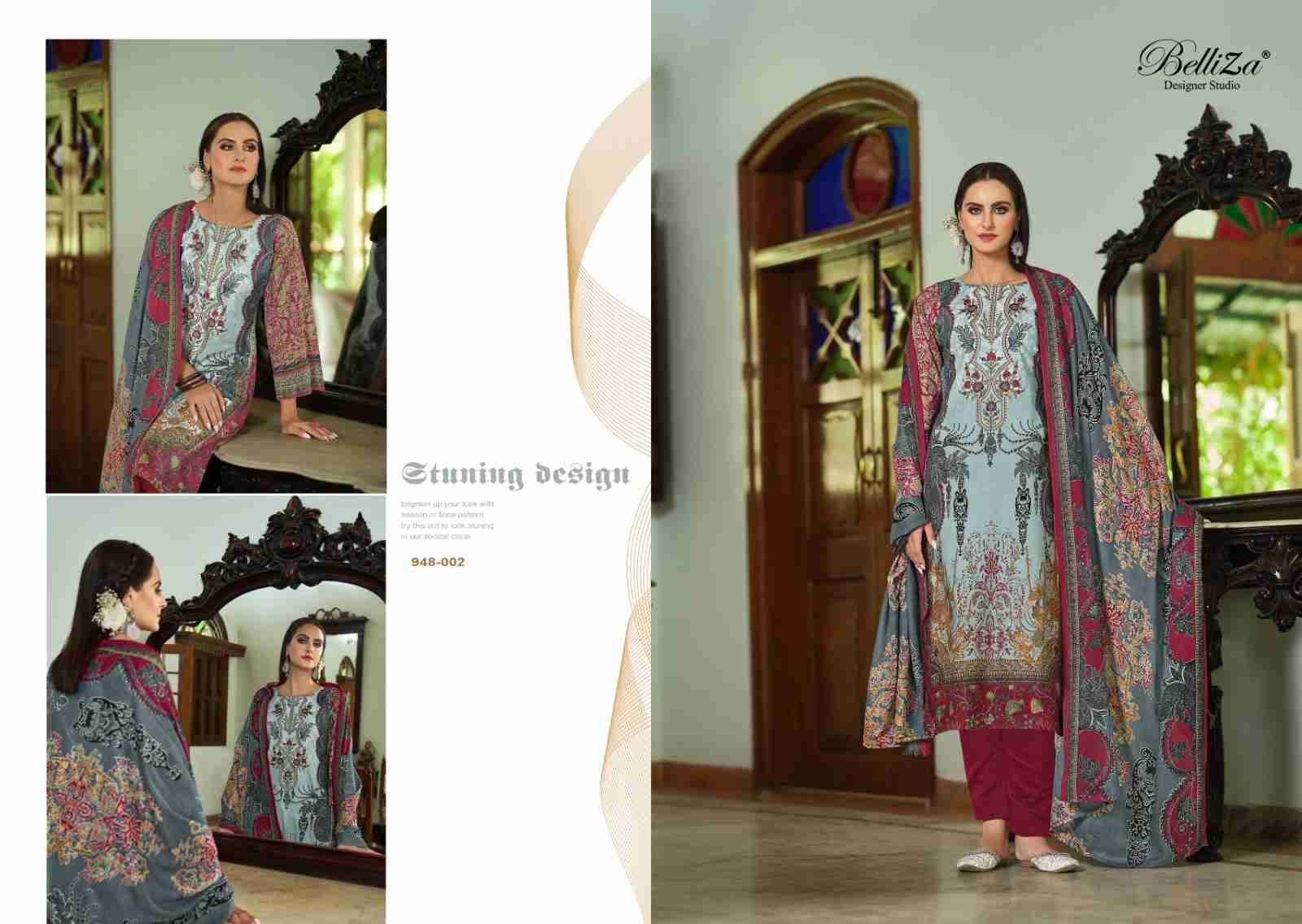 Naira Vol-66 By Belliza 948-001 To 948-008 Series Beautiful Festive Suits Stylish Fancy Colorful Casual Wear & Ethnic Wear Pure Cotton Print Dresses At Wholesale Price