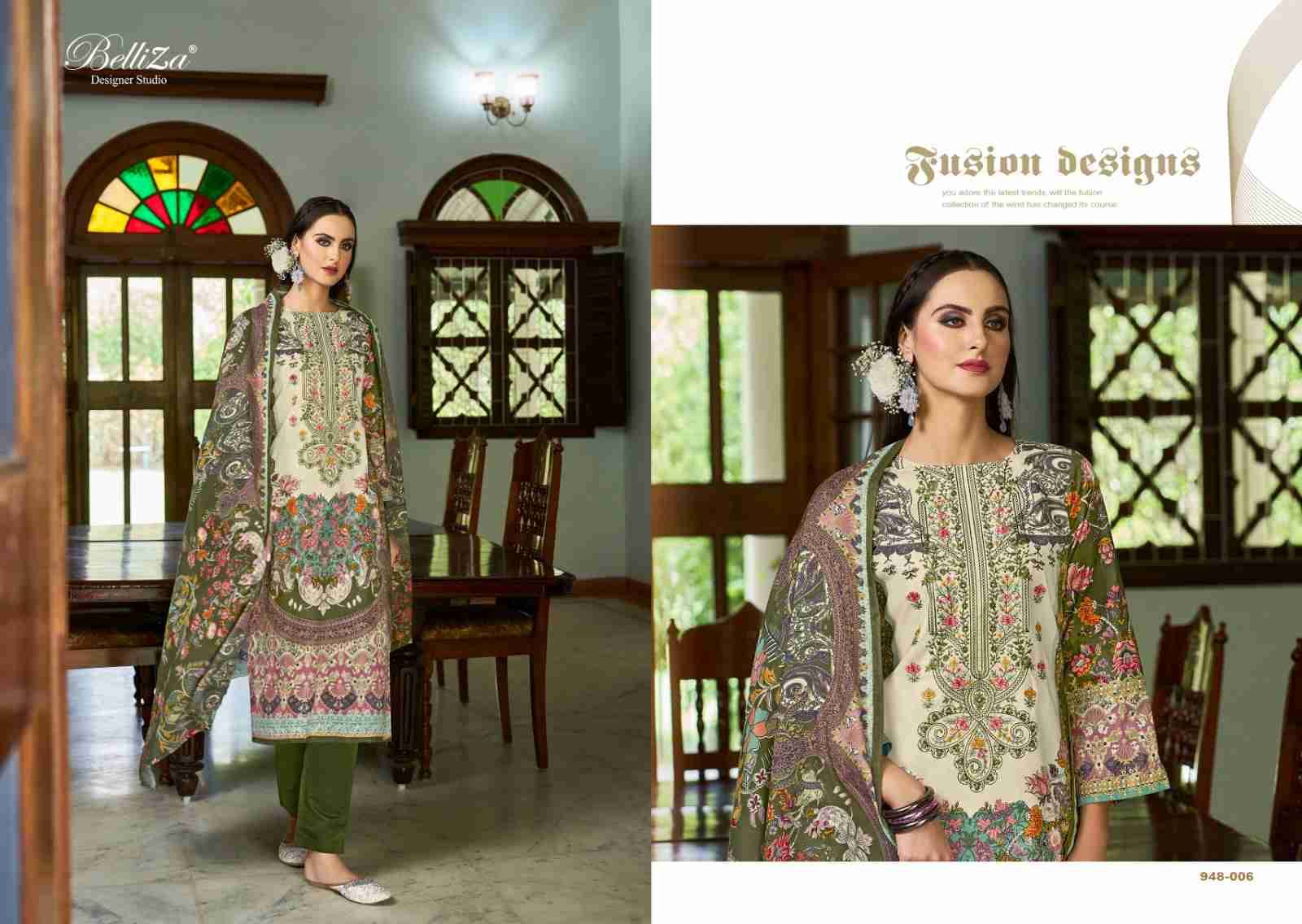 Naira Vol-66 By Belliza 948-001 To 948-008 Series Beautiful Festive Suits Stylish Fancy Colorful Casual Wear & Ethnic Wear Pure Cotton Print Dresses At Wholesale Price